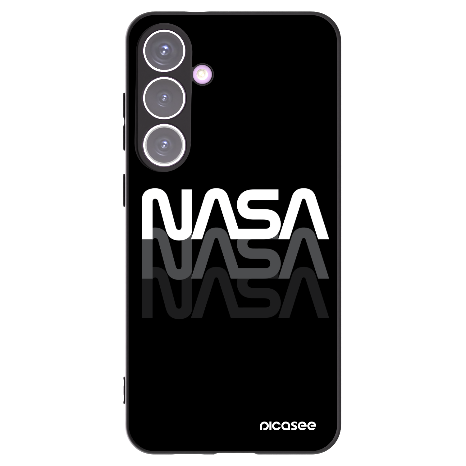 Picasee silikonski črni ovitek za Samsung Galaxy S24+ S926B 5G - NASA Triple