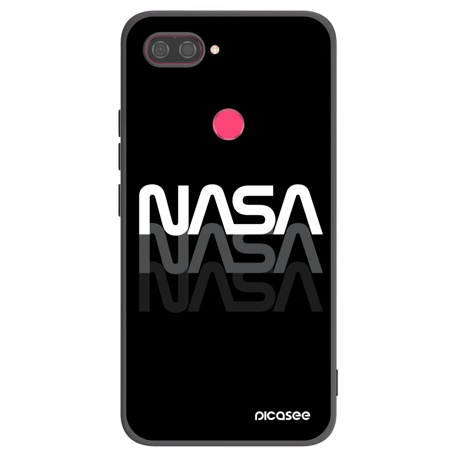 Picasee silikonski črni ovitek za Xiaomi Mi 8 Lite - NASA Triple
