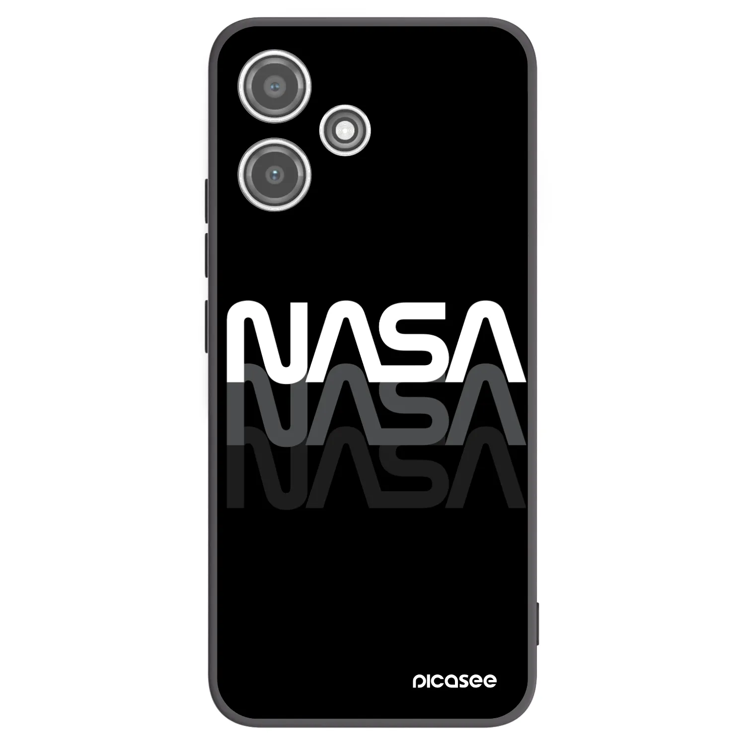 Picasee silikonski črni ovitek za Xiaomi Redmi 12 5G - NASA Triple
