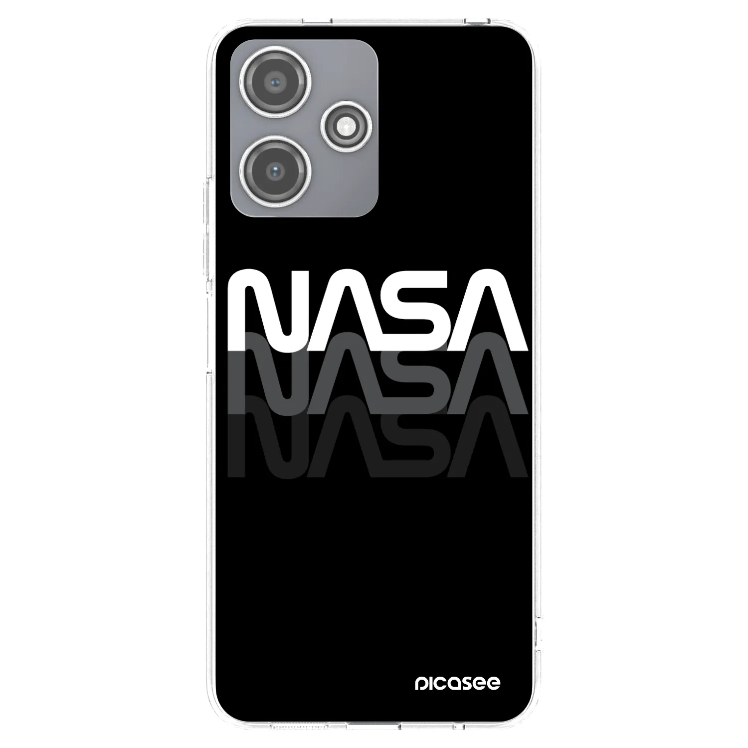 Picasee silikonski prozorni ovitek za Xiaomi Redmi 12 5G - NASA Triple