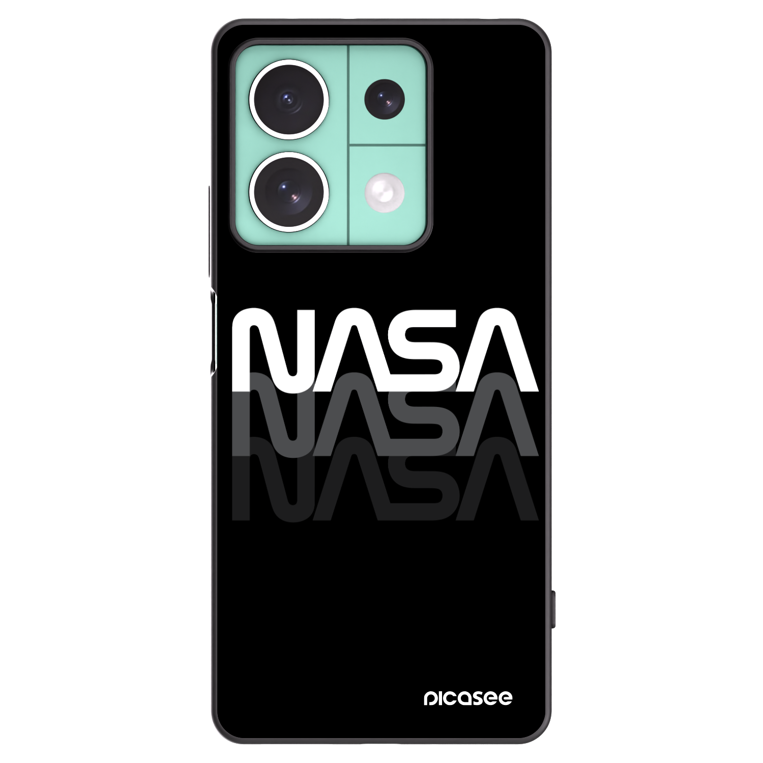 Picasee silikonski črni ovitek za Xiaomi Redmi Note 13 5G - NASA Triple