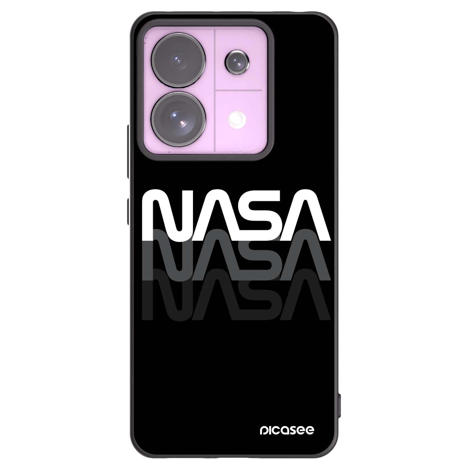 Picasee silikonski črni ovitek za Xiaomi Redmi Note 13 Pro 5G - NASA Triple