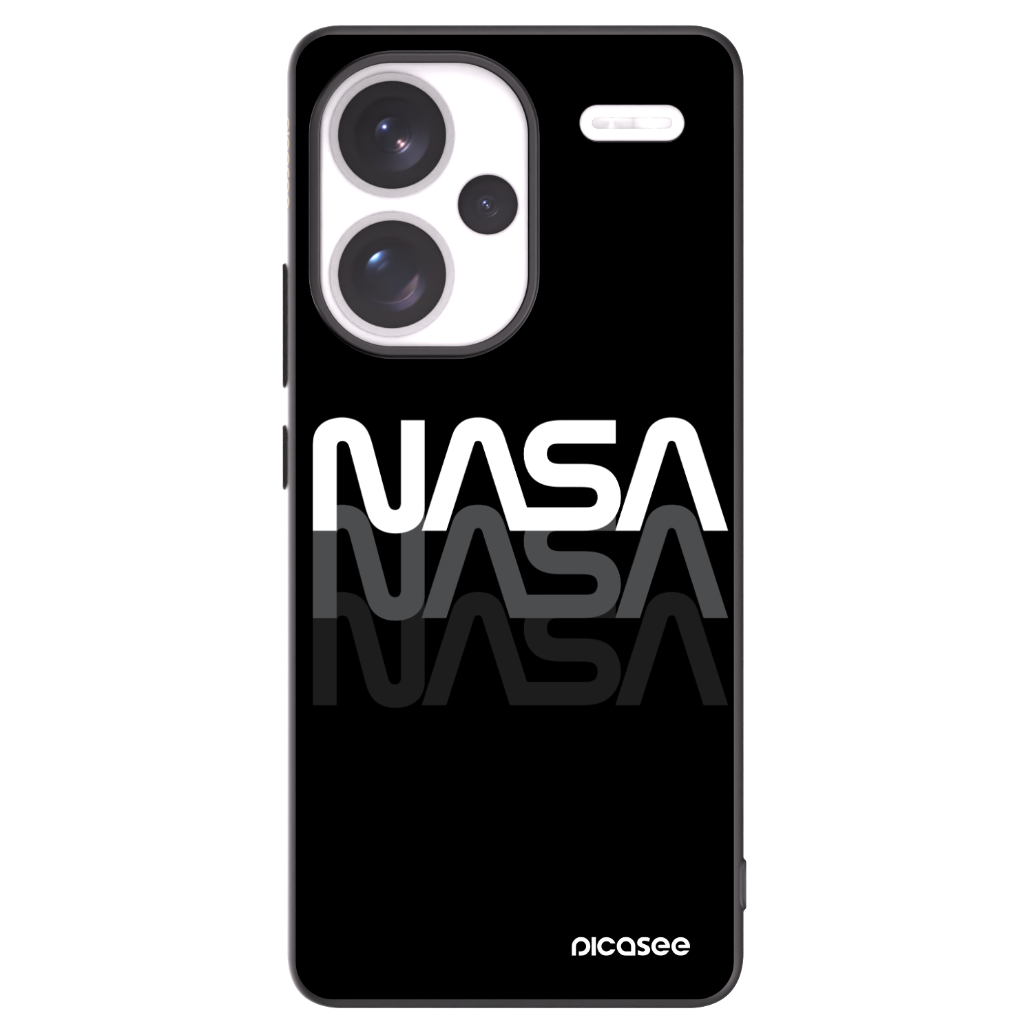 Picasee silikonski črni ovitek za Xiaomi Redmi Note 13 Pro+ 5G - NASA Triple
