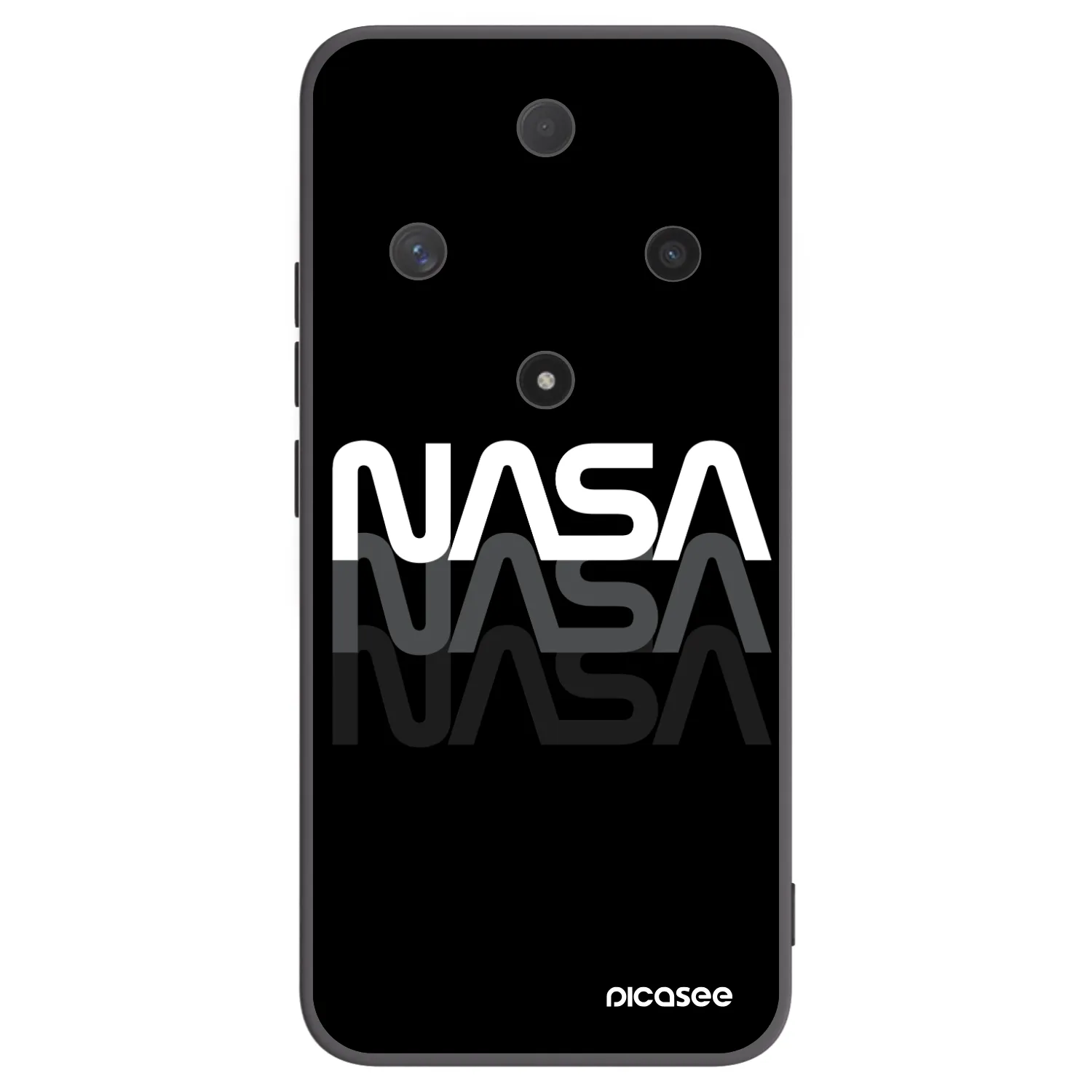 Picasee silikonski črni ovitek za Honor Magic6 Lite 5G - NASA Triple