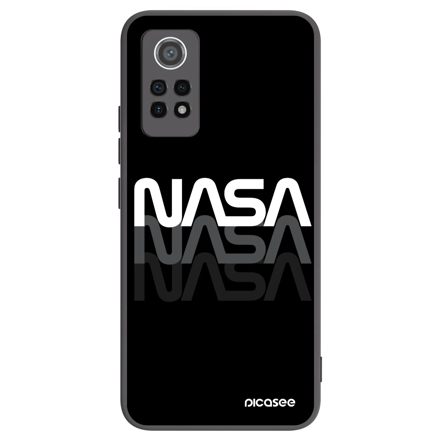 Picasee silikonski črni ovitek za Xiaomi Redmi Note 12 Pro 4G - NASA Triple