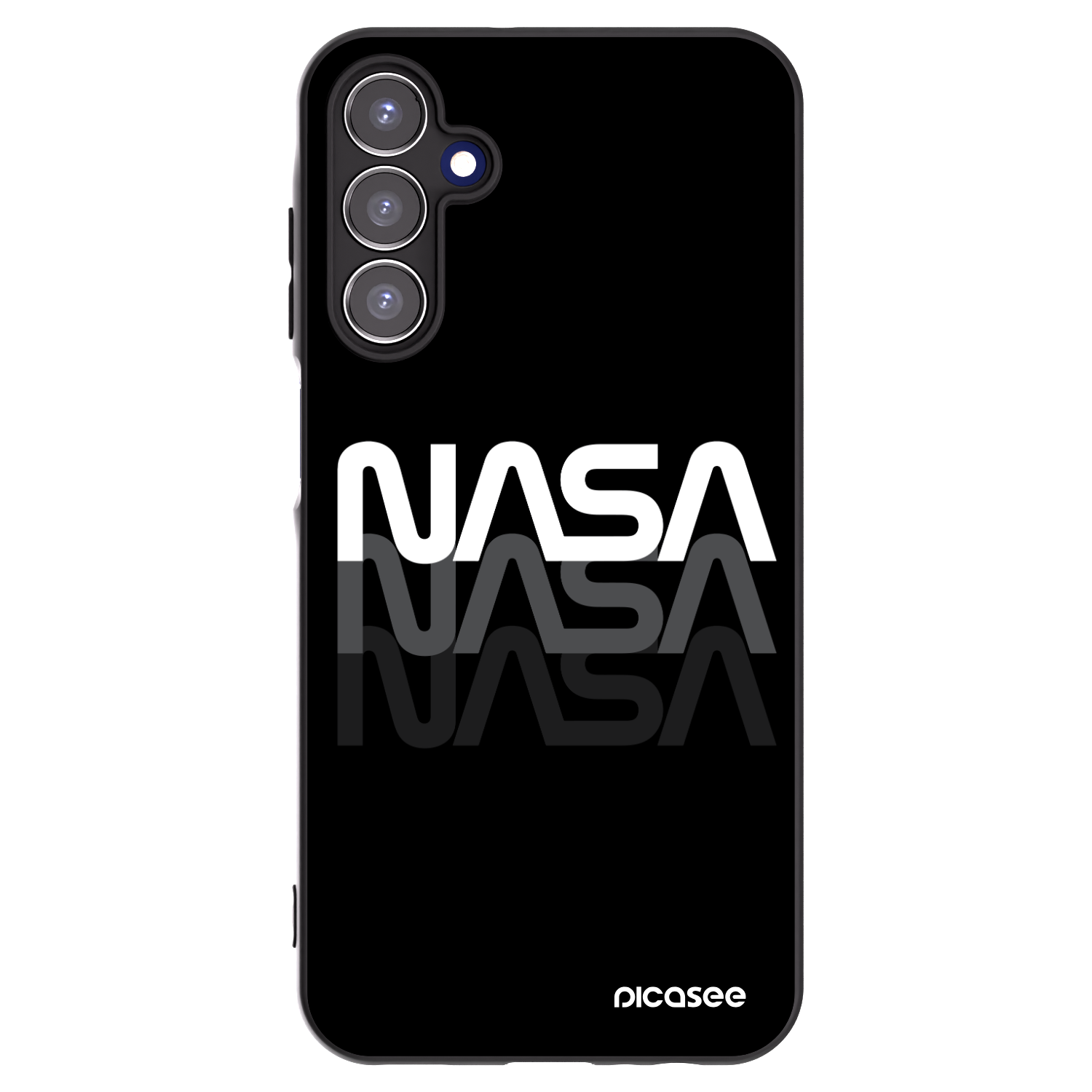 Picasee silikonski črni ovitek za Samsung Galaxy A15 A156B 5G - NASA Triple