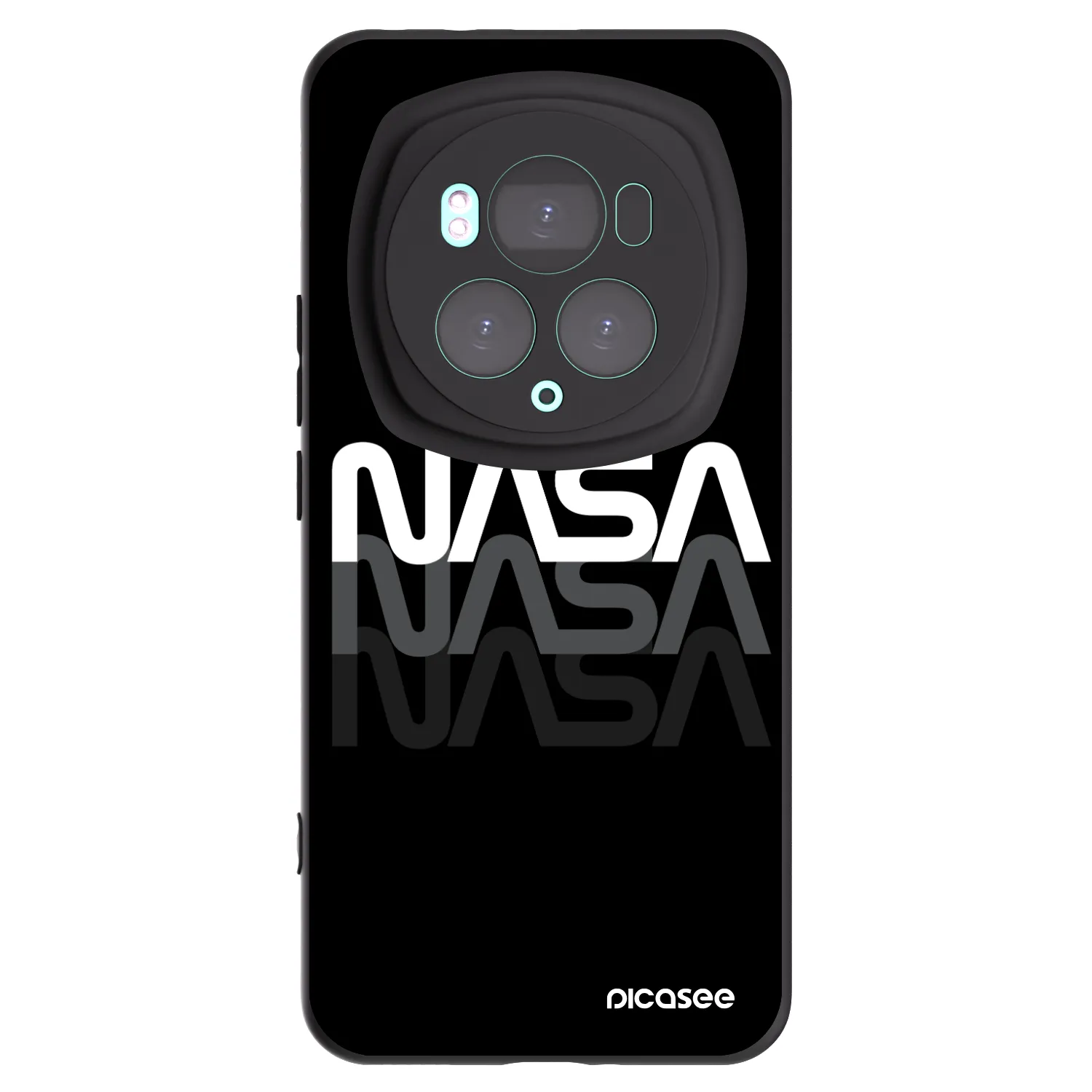 Picasee silikonski črni ovitek za Honor Magic6 Pro - NASA Triple