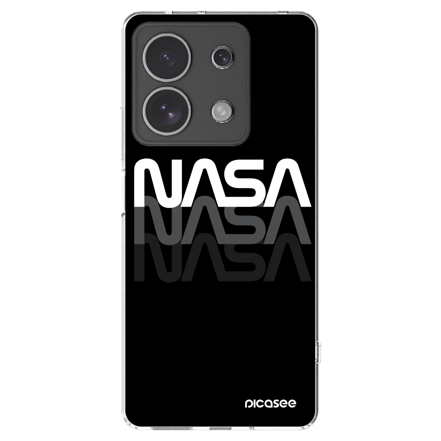 Picasee silikonski prozorni ovitek za Xiaomi Redmi Note 13 4G - NASA Triple