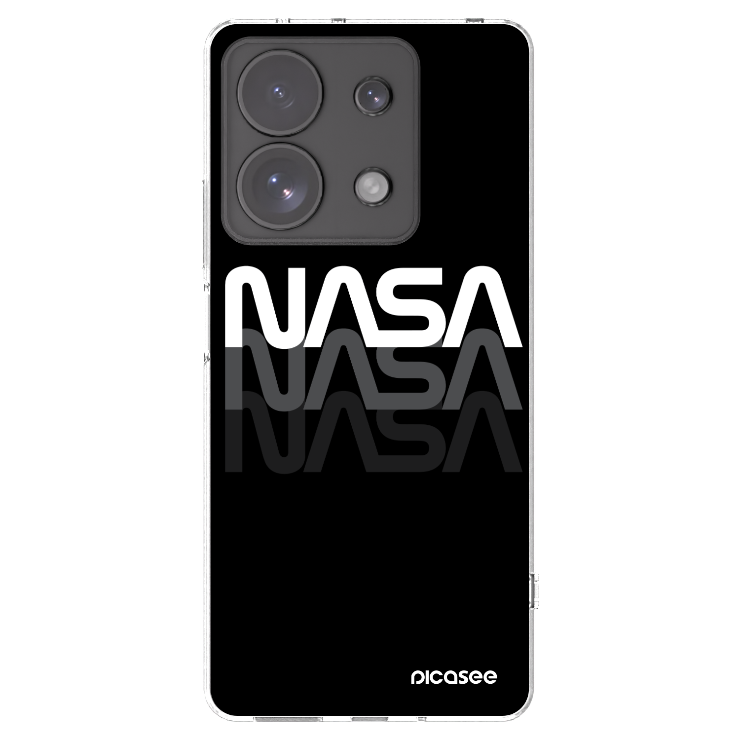 Picasee silikonski prozorni ovitek za Xiaomi Redmi Note 13 Pro 4G - NASA Triple