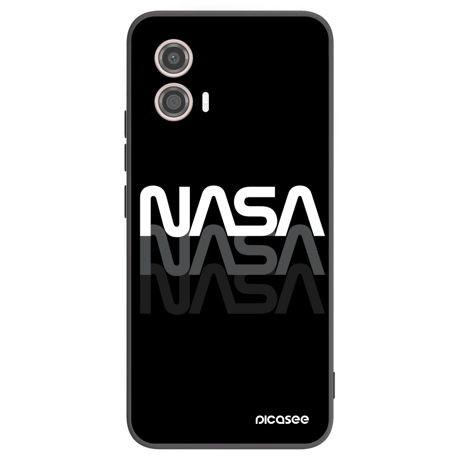 Picasee silikonski črni ovitek za Motorola Moto G53 5G - NASA Triple