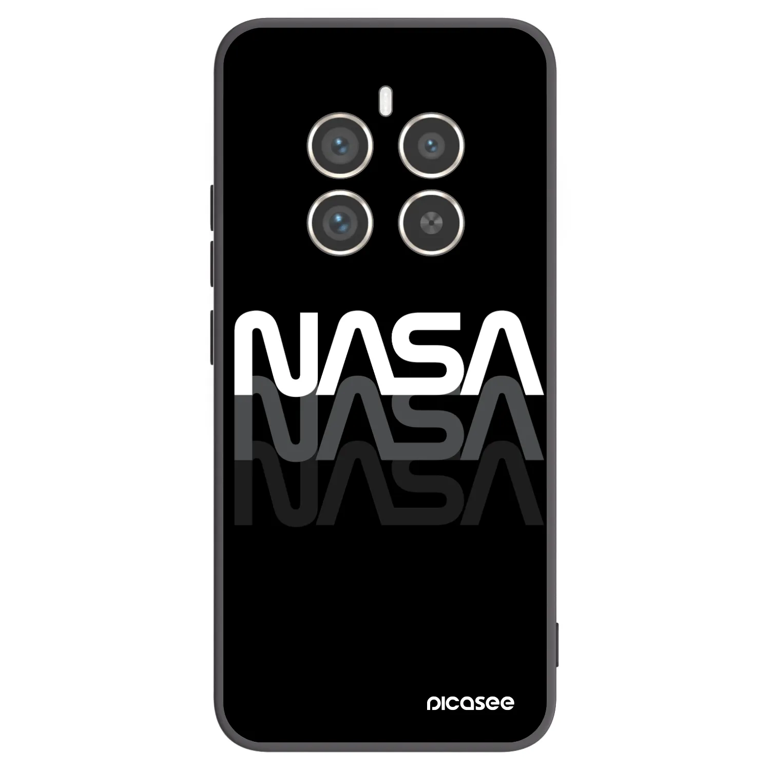 Picasee silikonski črni ovitek za Realme 12 Pro 5G - NASA Triple
