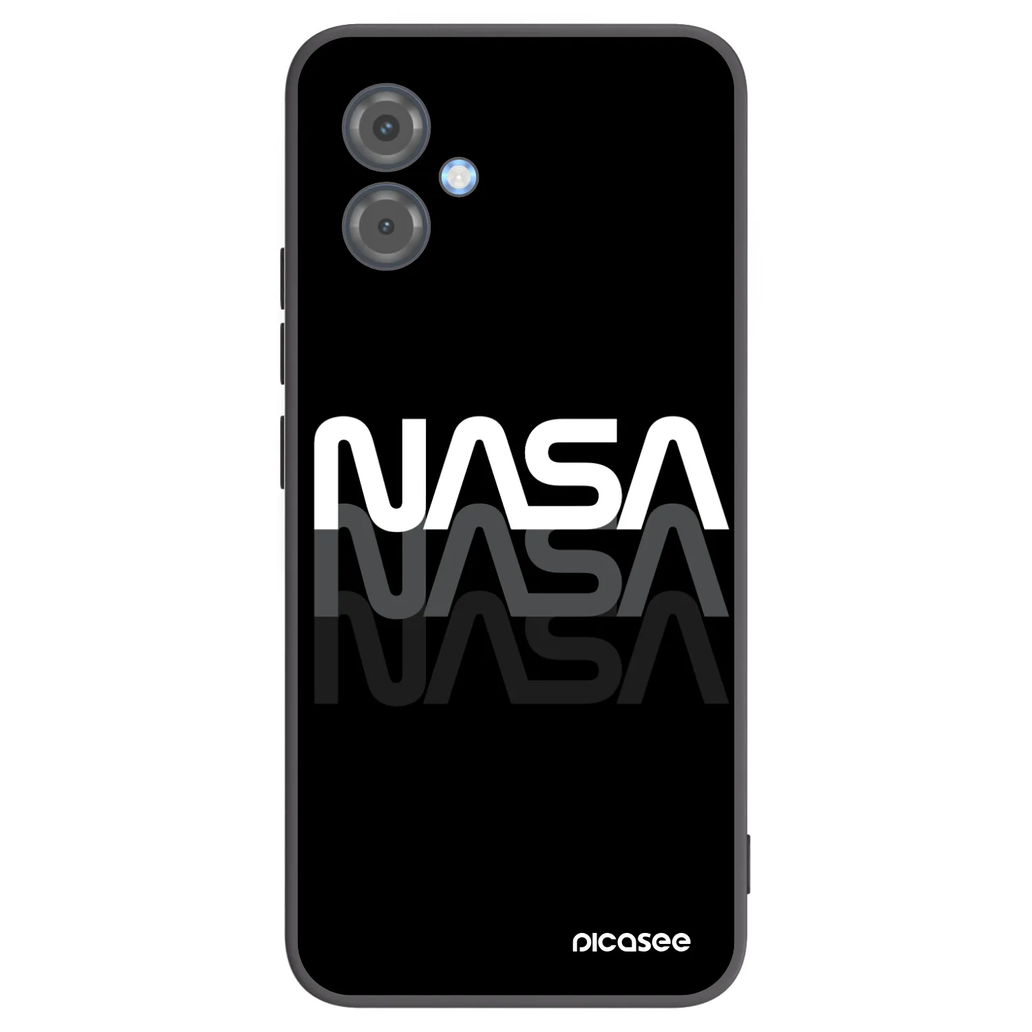 Picasee silikonski črni ovitek za Motorola Moto G14 - NASA Triple