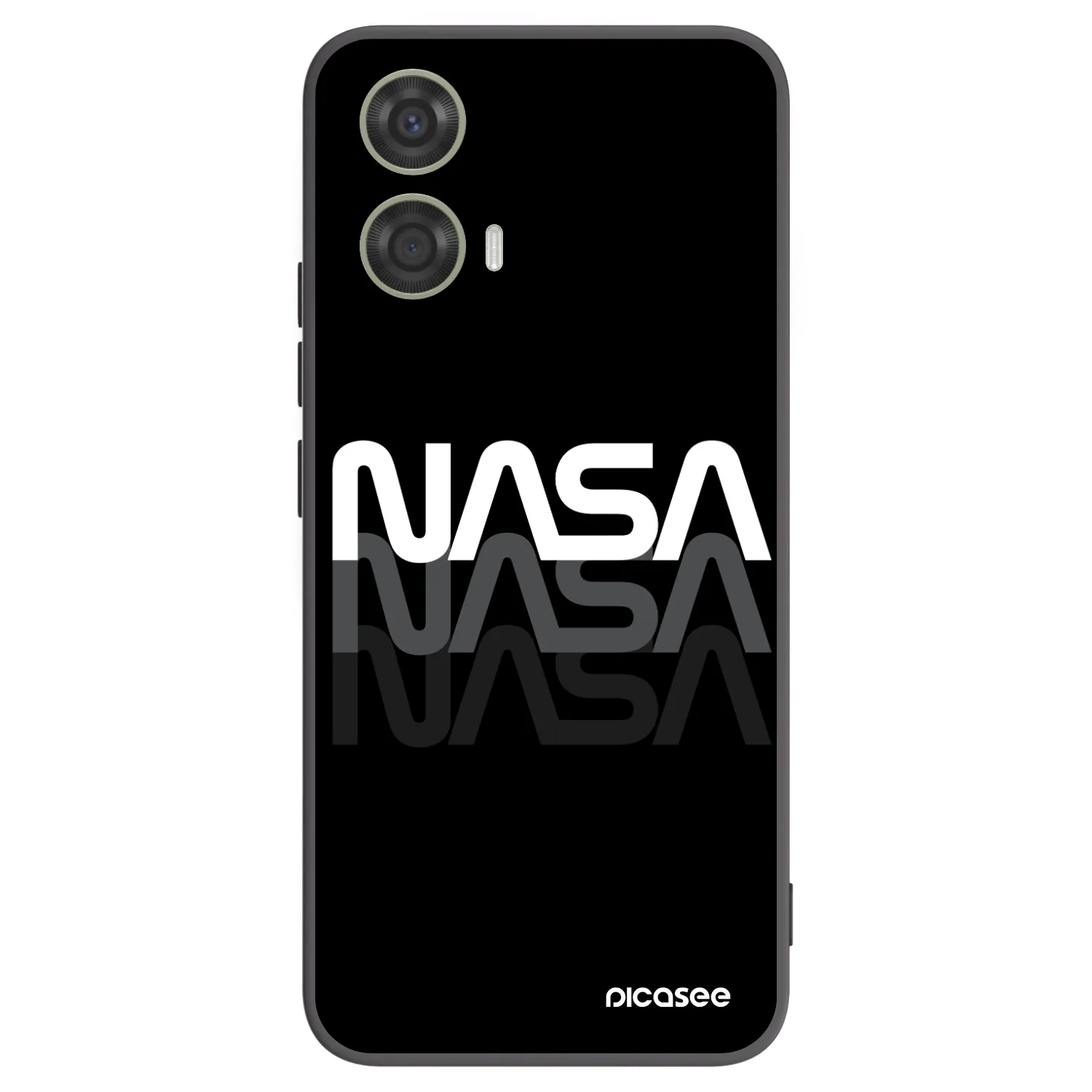 Picasee silikonski črni ovitek za Motorola Moto G24 - NASA Triple