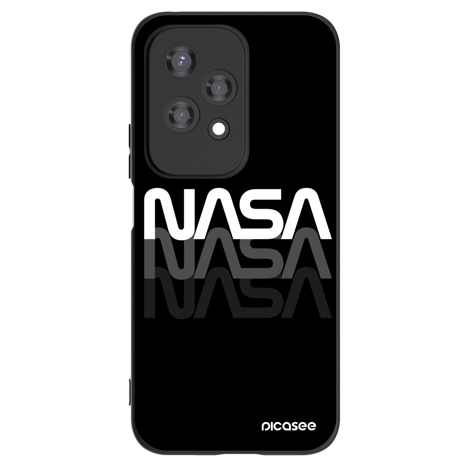 Picasee silikonski črni ovitek za Honor 200 Lite - NASA Triple