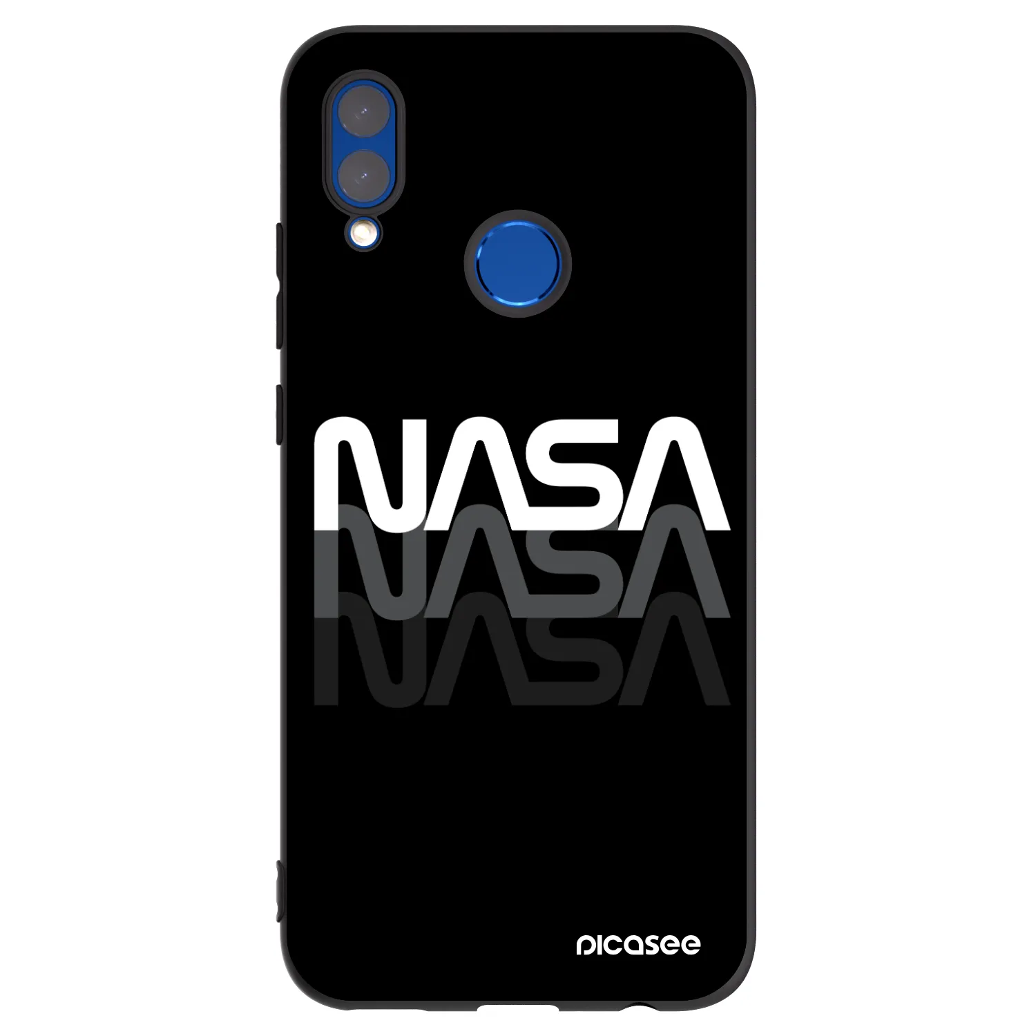 Picasee silikonski črni ovitek za Huawei P Smart 2019 - NASA Triple