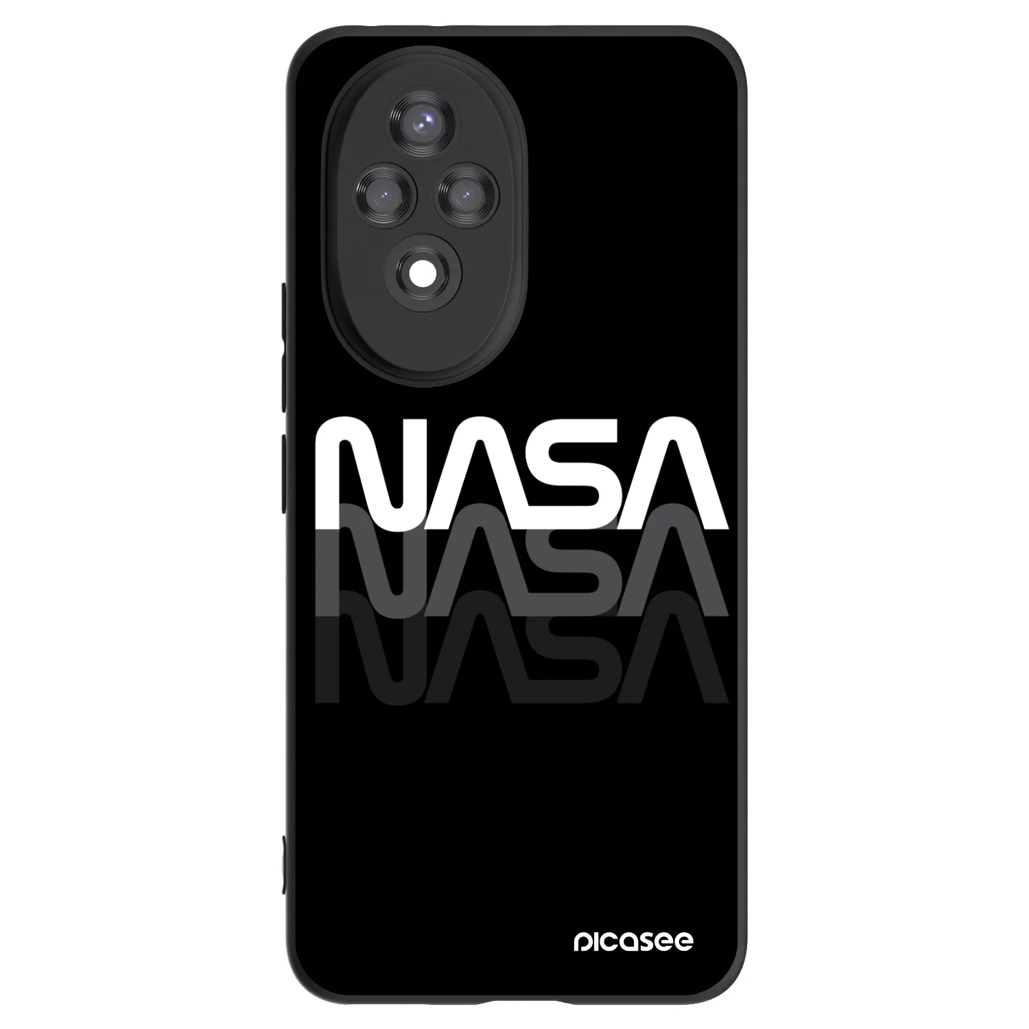 Picasee silikonski črni ovitek za Honor 200 5G - NASA Triple