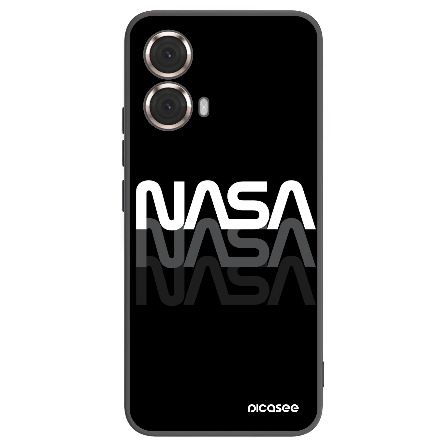 Picasee silikonski črni ovitek za Motorola Moto G85 - NASA Triple