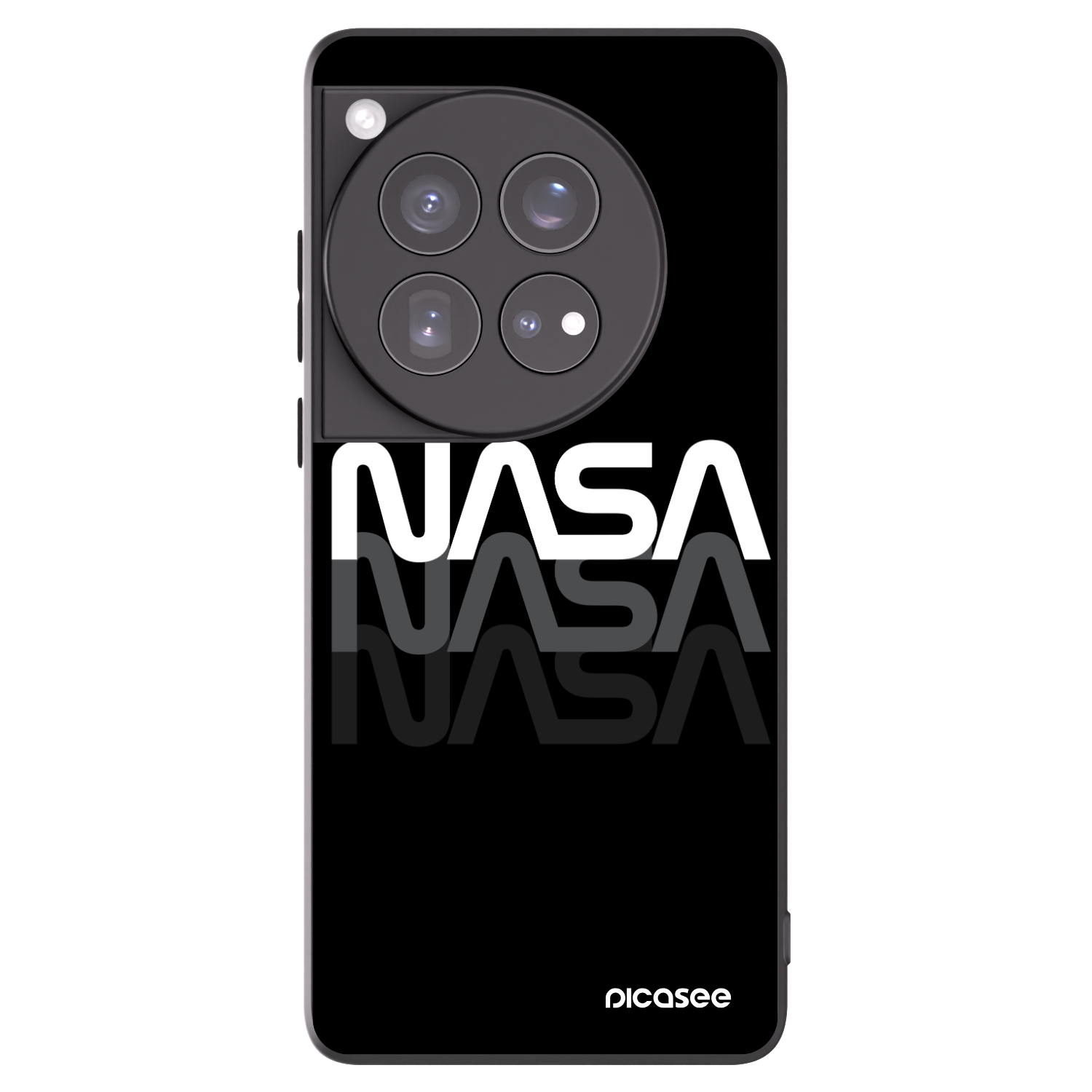 Picasee silikonski črni ovitek za OnePlus 12 5G - NASA Triple