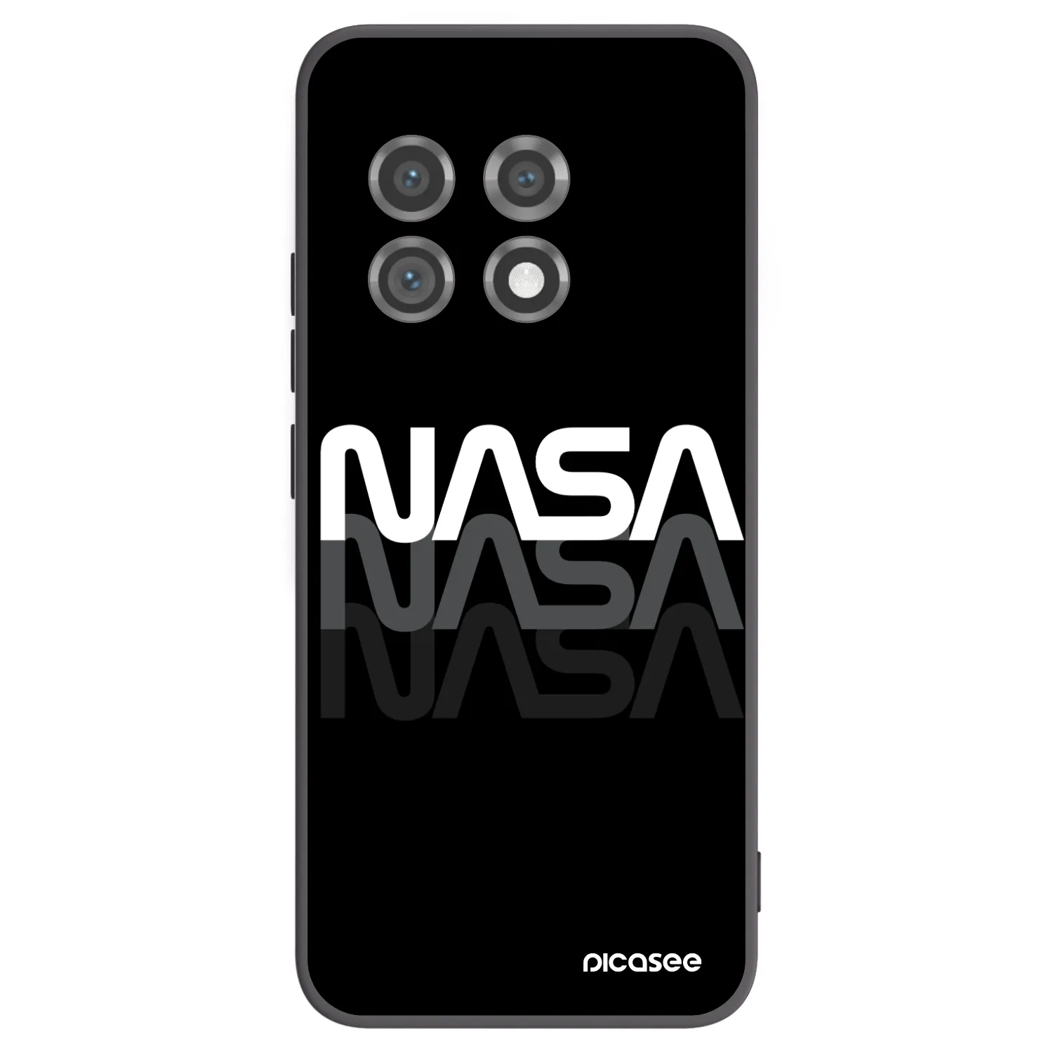 Picasee silikonski črni ovitek za OnePlus 11 5G - NASA Triple