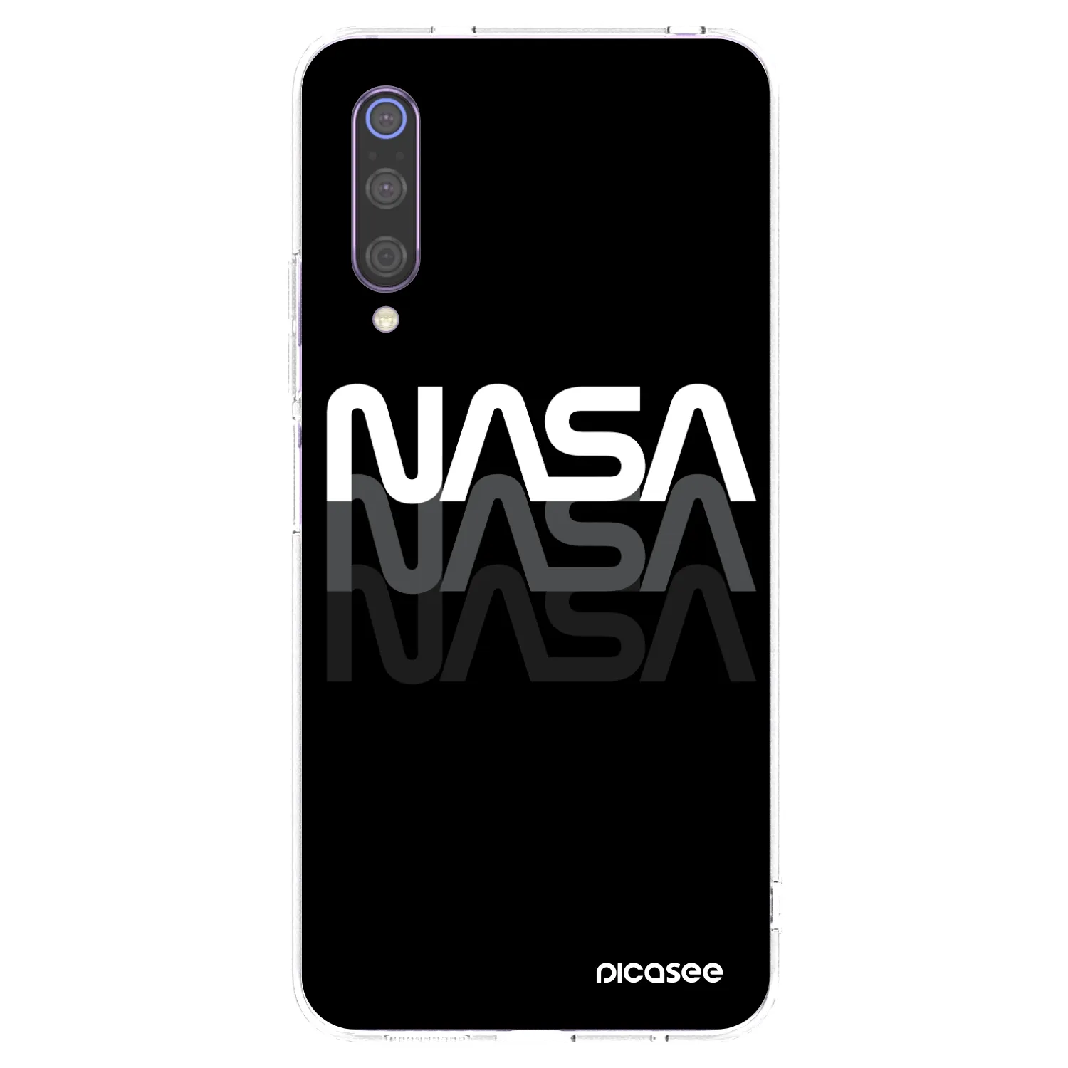 Picasee silikonski prozorni ovitek za Xiaomi Mi 9 - NASA Triple