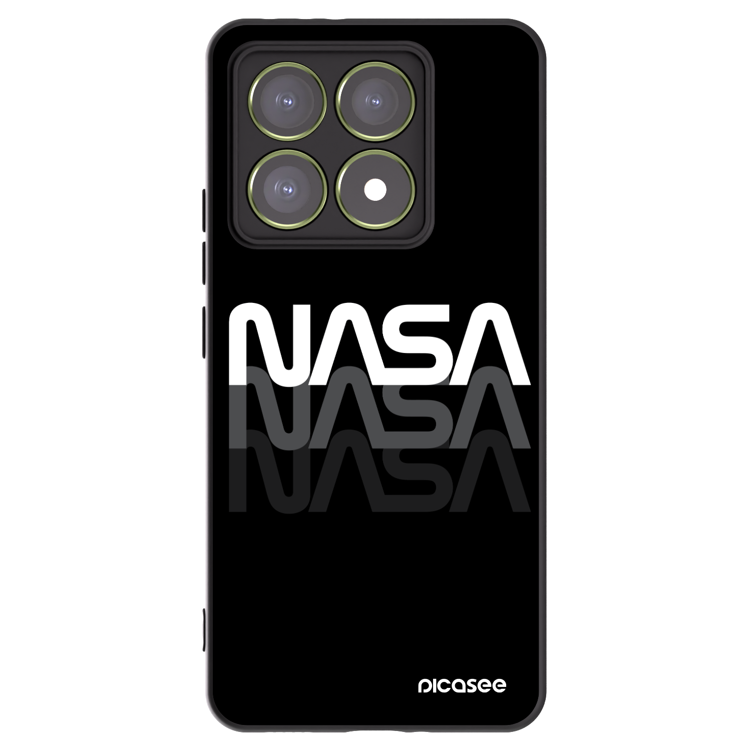 Picasee silikonski črni ovitek za Xiaomi 14T - NASA Triple