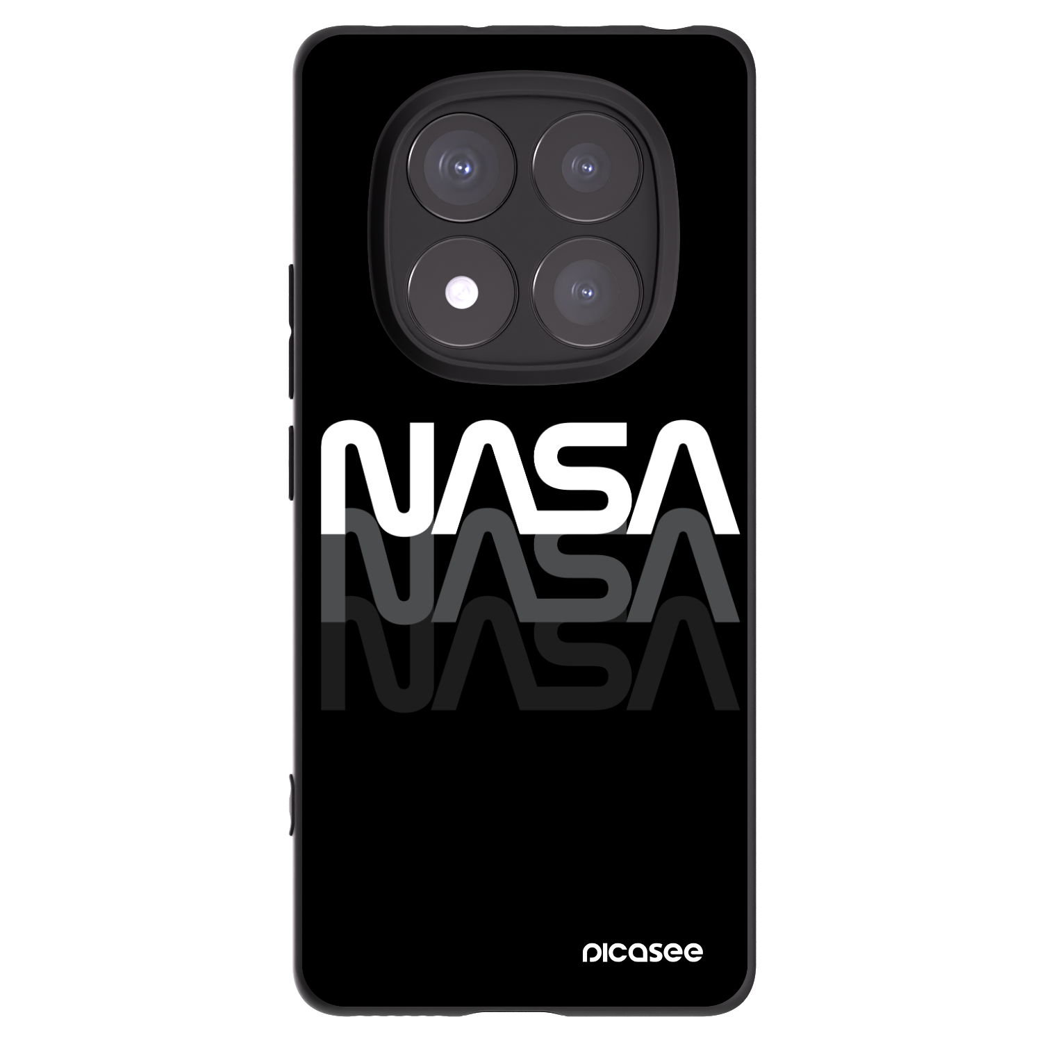 Picasee silikonski črni ovitek za Xiaomi Redmi Note 14 Pro+ 5G - NASA Triple
