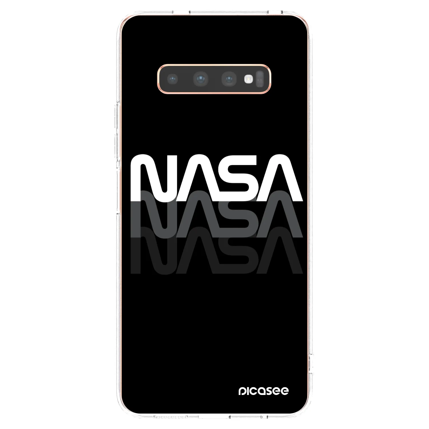 Picasee silikonski prozorni ovitek za Samsung Galaxy S10 Plus G975 - NASA Triple