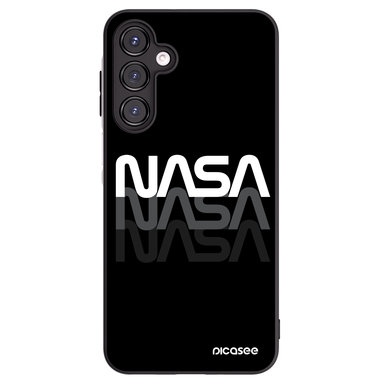 Picasee silikonski črni ovitek za Samsung Galaxy A16 5G - NASA Triple