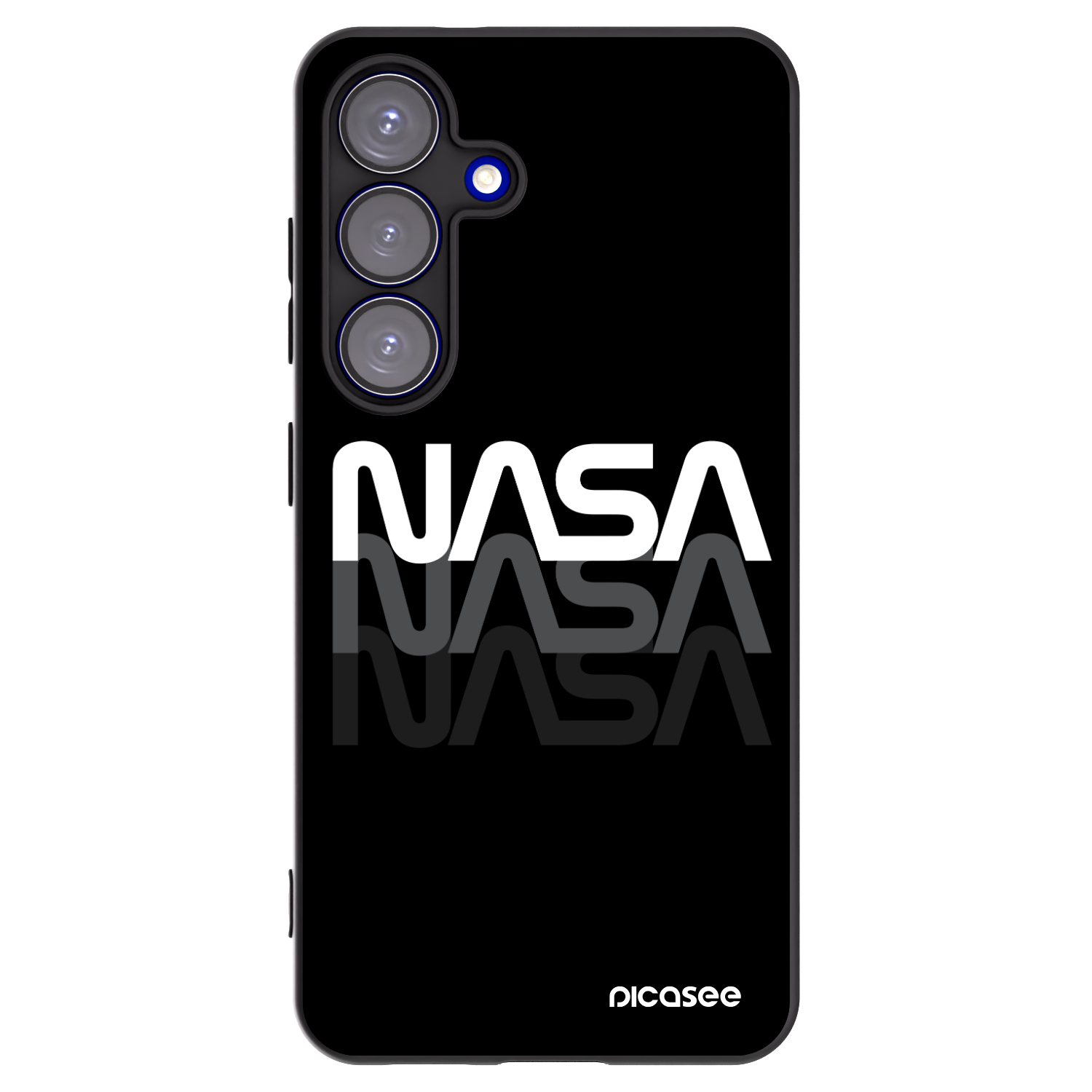 Picasee silikonski črni ovitek za Samsung Galaxy S25 5G - NASA Triple