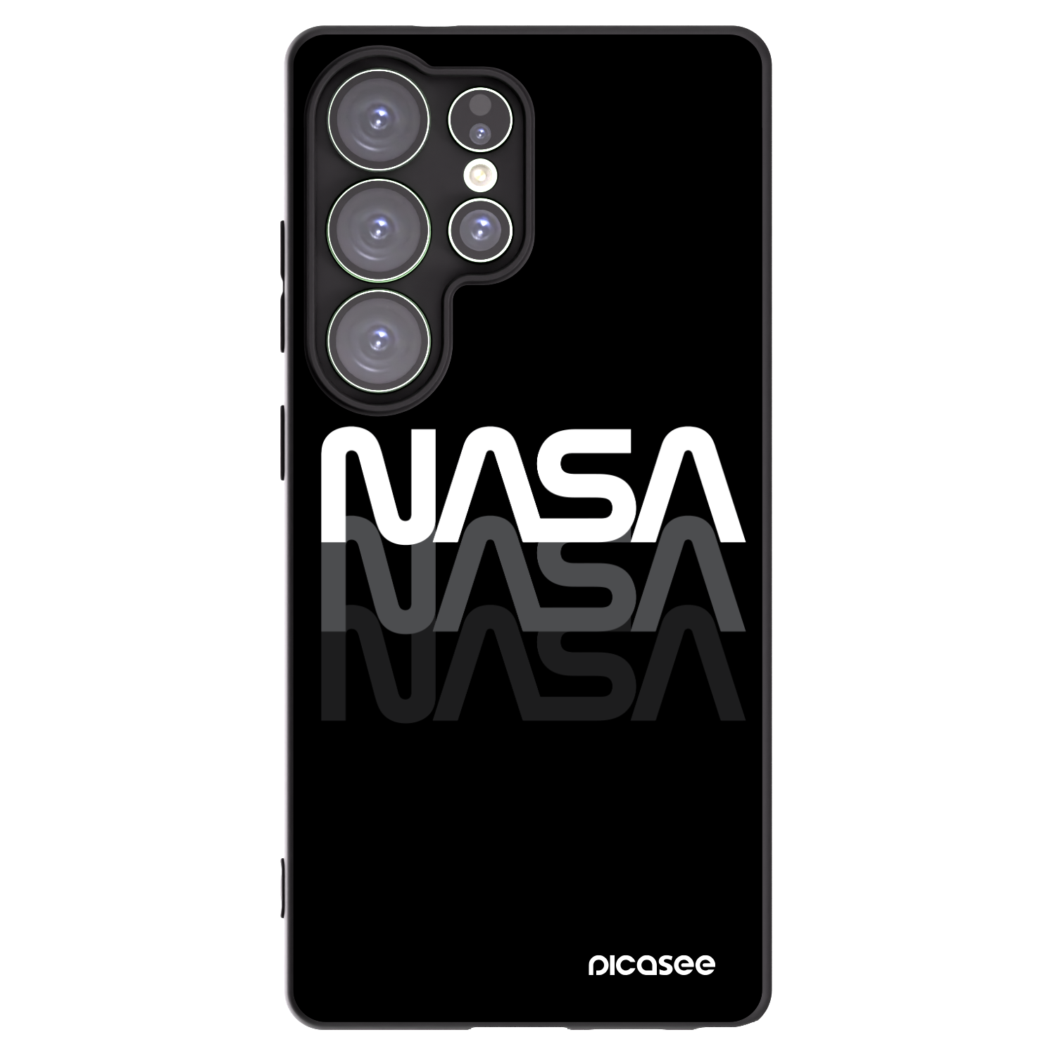 Picasee silikonski črni ovitek za Samsung Galaxy S25 Ultra 5G - NASA Triple