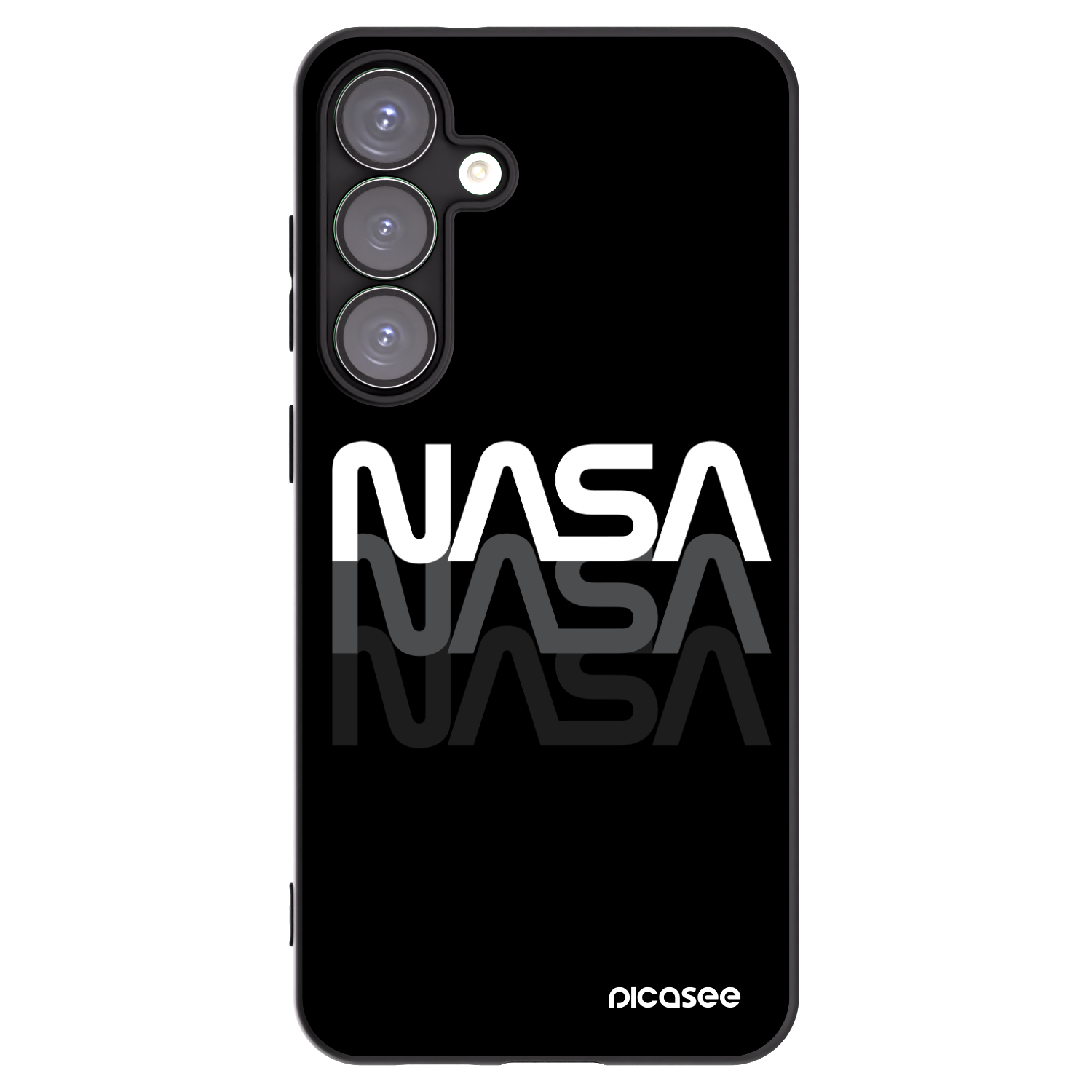 Picasee silikonski črni ovitek za Samsung Galaxy S25+ 5G - NASA Triple