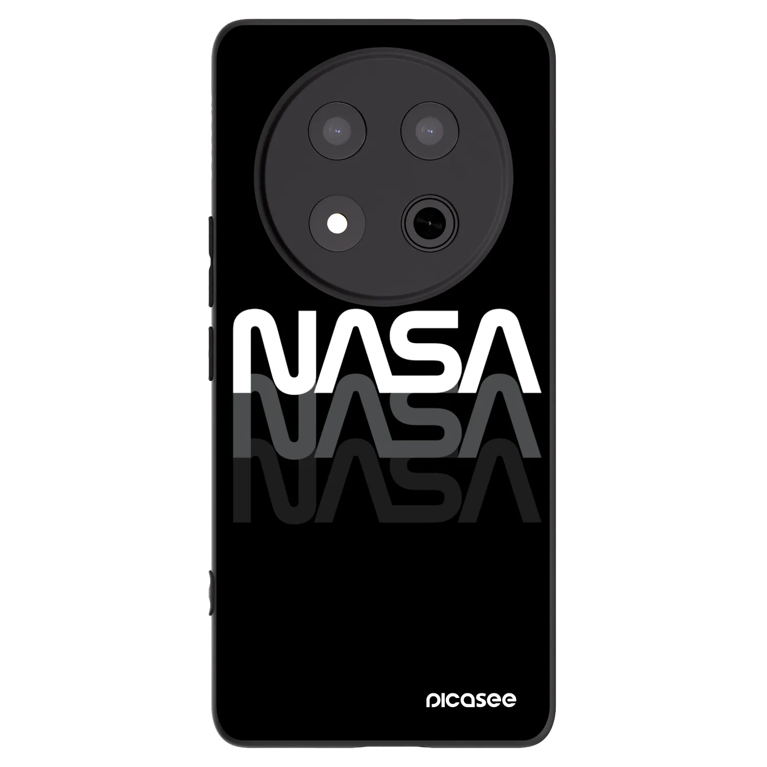 Picasee silikonski črni ovitek za Honor Magic7 Lite 5G - NASA Triple