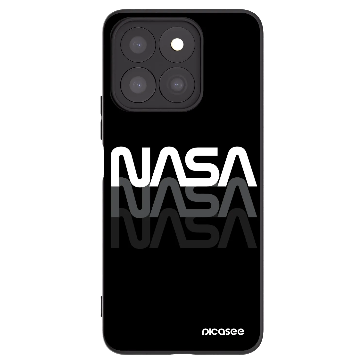 Picasee silikonski črni ovitek za Honor X8c - NASA Triple