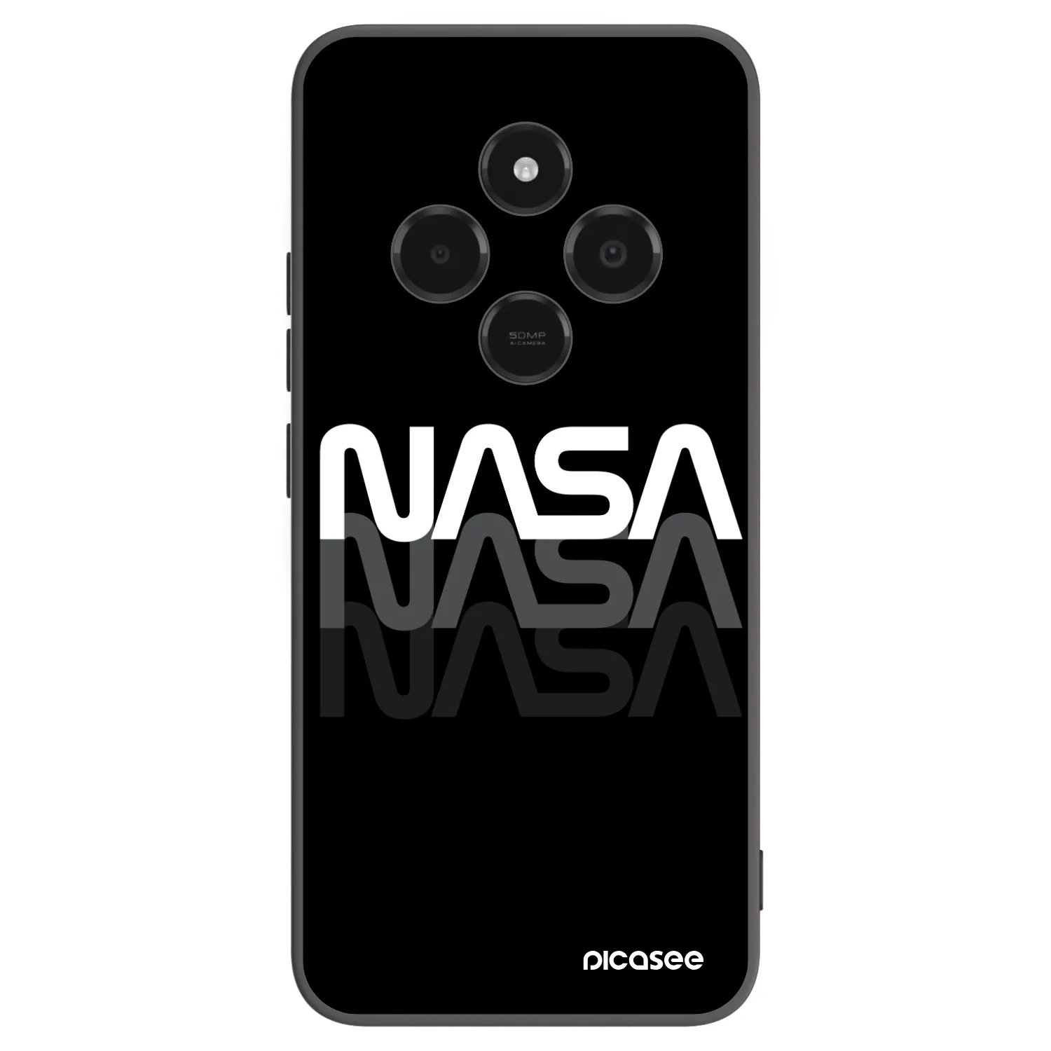 Picasee silikonski črni ovitek za Xiaomi Poco C75 - NASA Triple