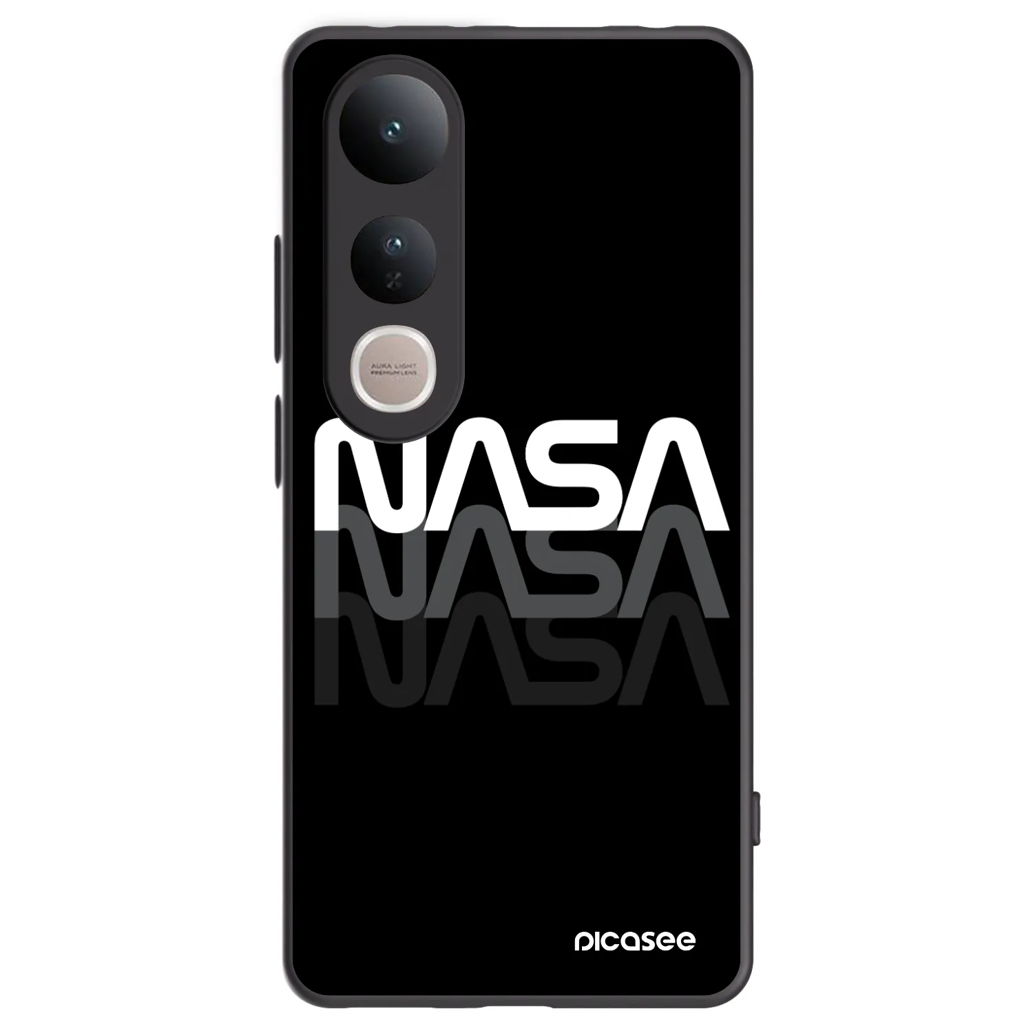 Picasee silikonski črni ovitek za Vivo V50 Lite 5G - NASA Triple