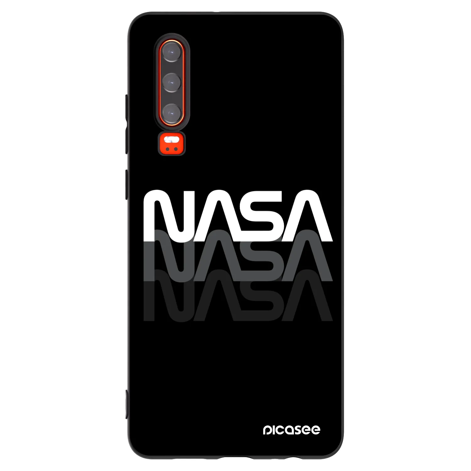 Picasee silikonski črni ovitek za Huawei P30 - NASA Triple