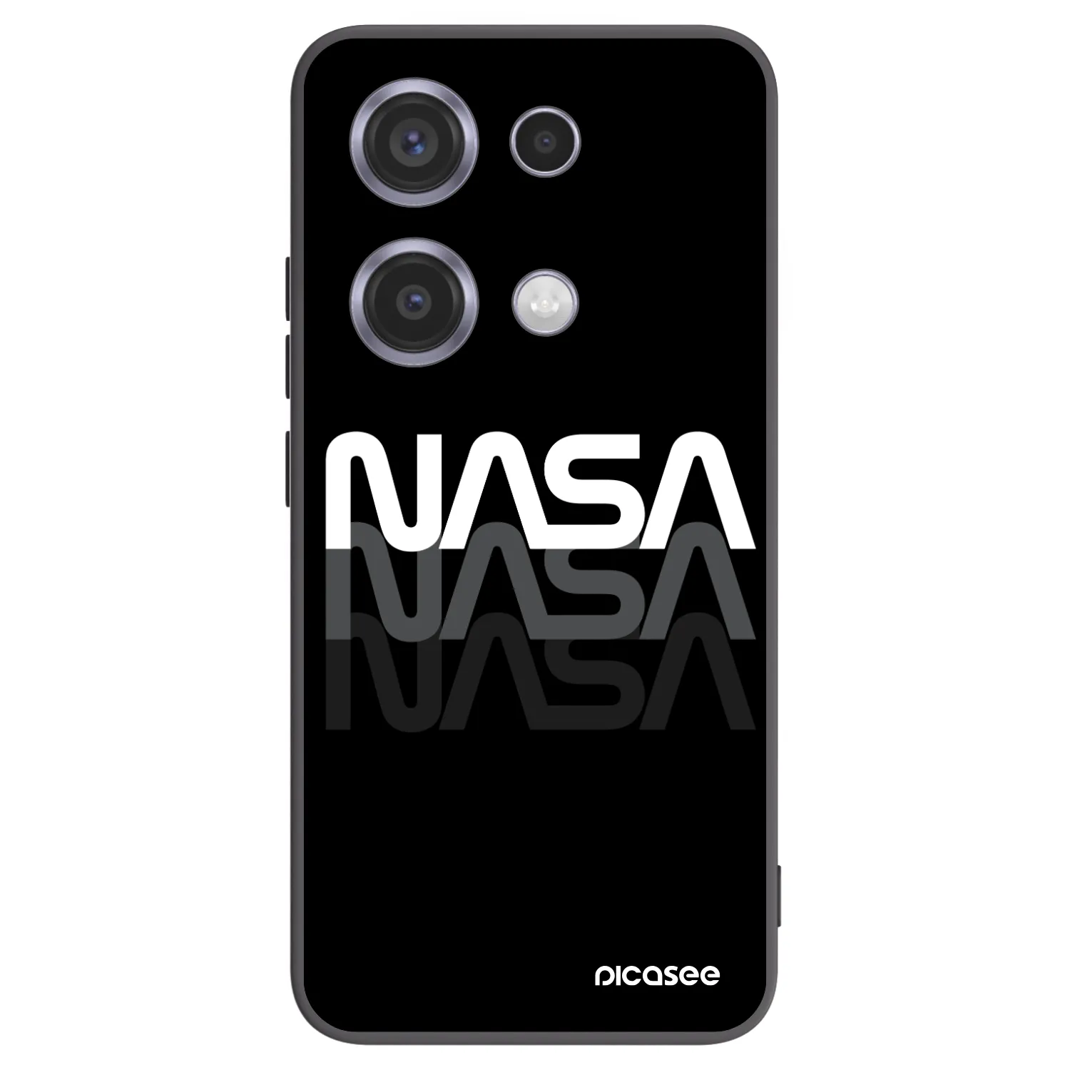 Picasee silikonski črni ovitek za Xiaomi Redmi Note 14S - NASA Triple