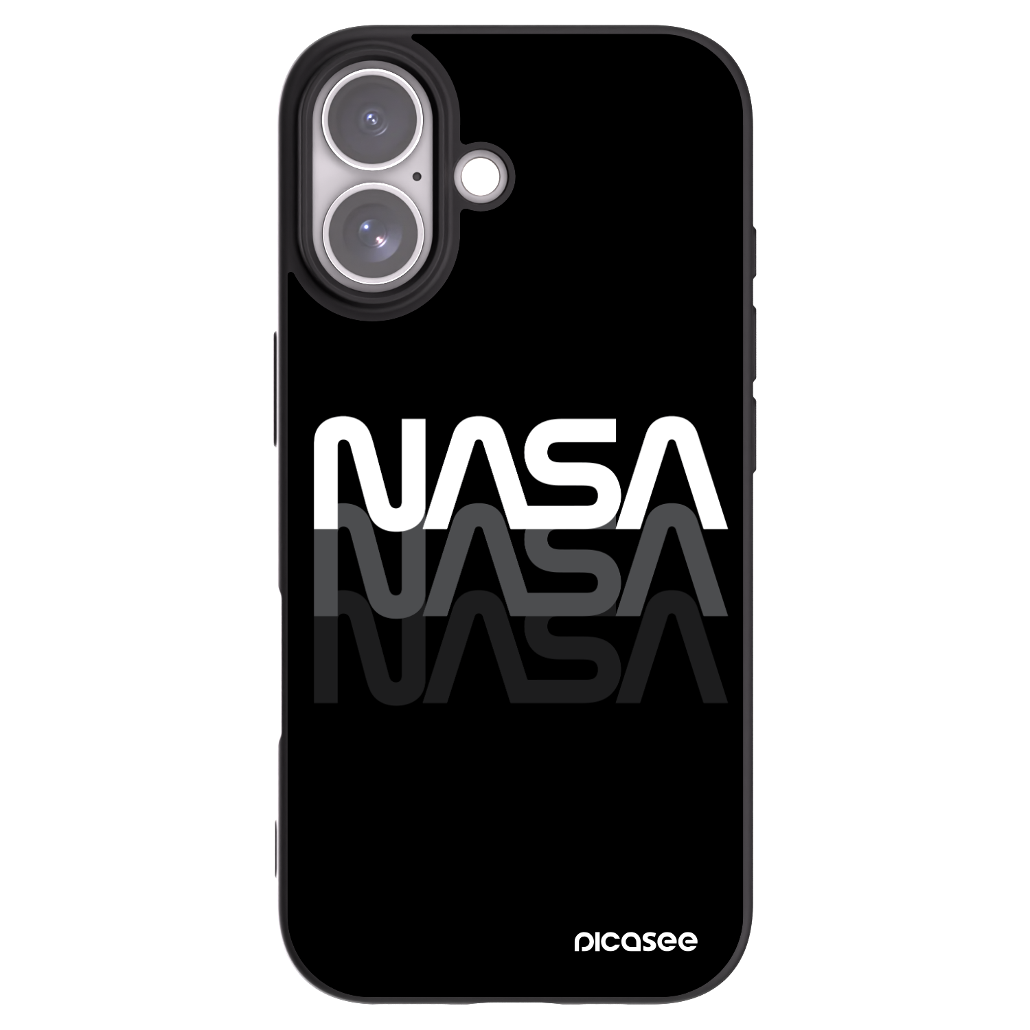 Picasee silikonski črni ovitek za Apple iPhone 17 - NASA Triple