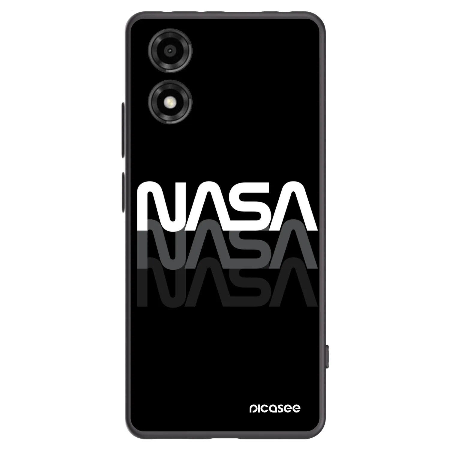 Picasee silikonski črni ovitek za Motorola Moto E14 - NASA Triple