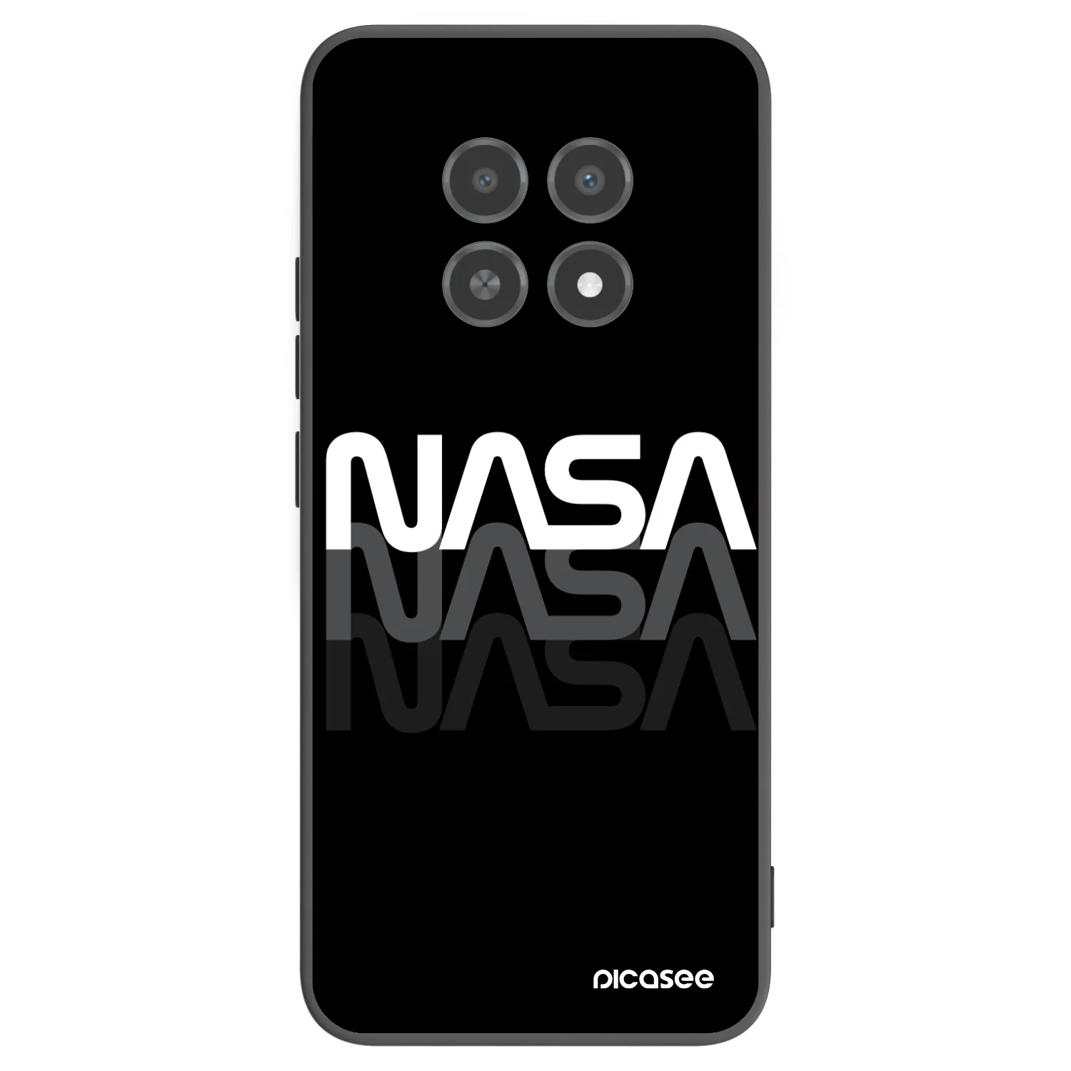 Picasee silikonski črni ovitek za Realme 12X - NASA Triple