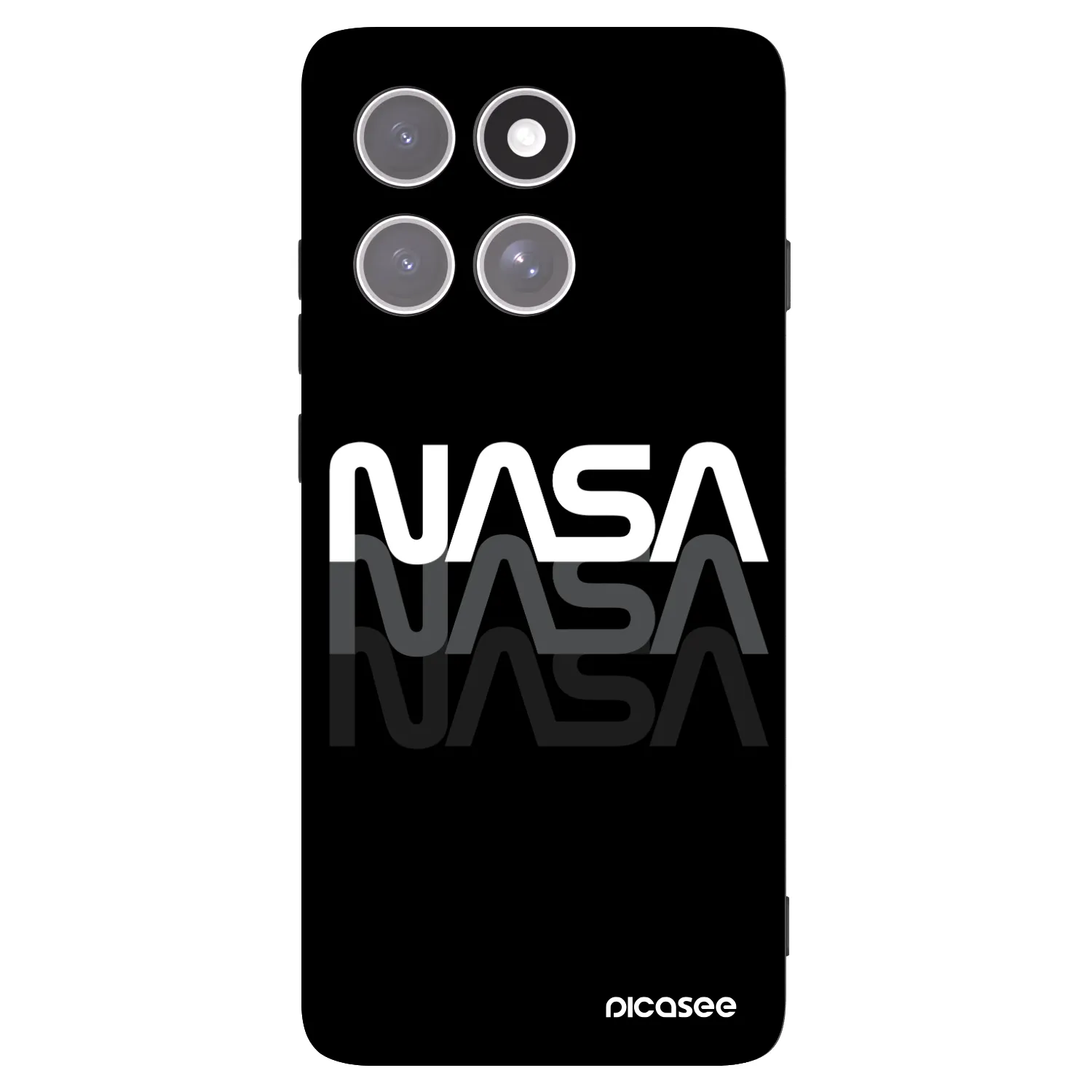 Picasee silikonski črni ovitek za Motorola Edge 60 Pro - NASA Triple