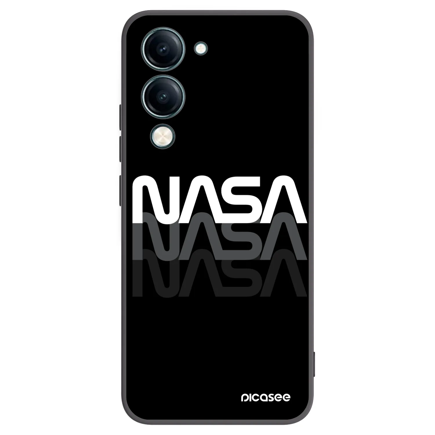 Picasee silikonski črni ovitek za Vivo Y29s 5G - NASA Triple