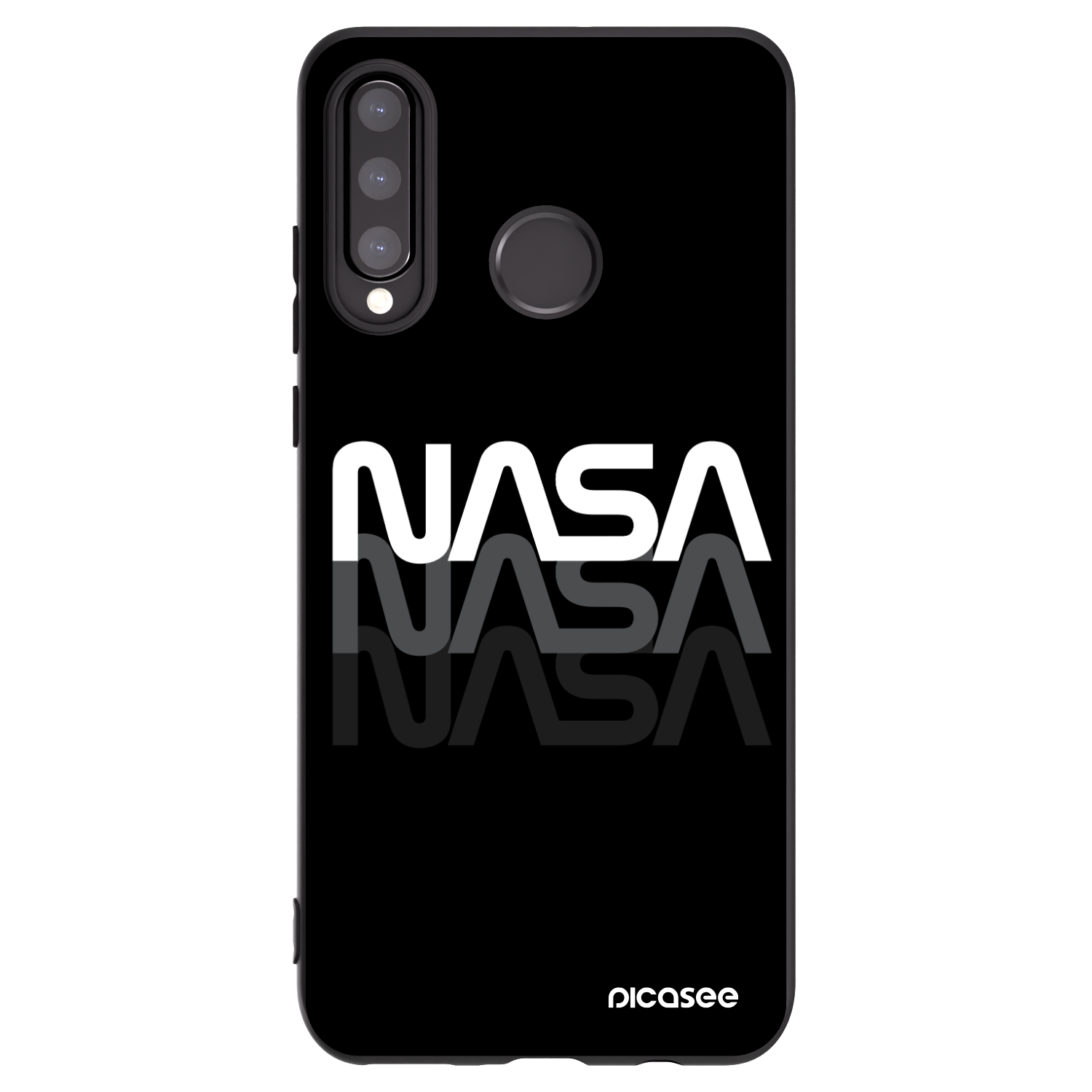 Picasee silikonski črni ovitek za Huawei P30 Lite - NASA Triple