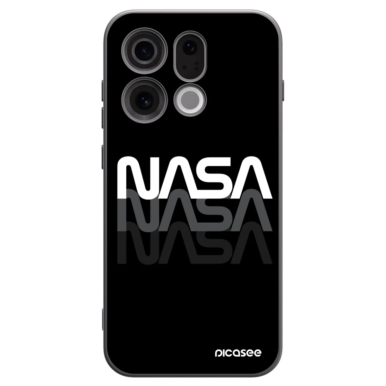 Picasee silikonski črni ovitek za OPPO Find X9 - NASA Triple