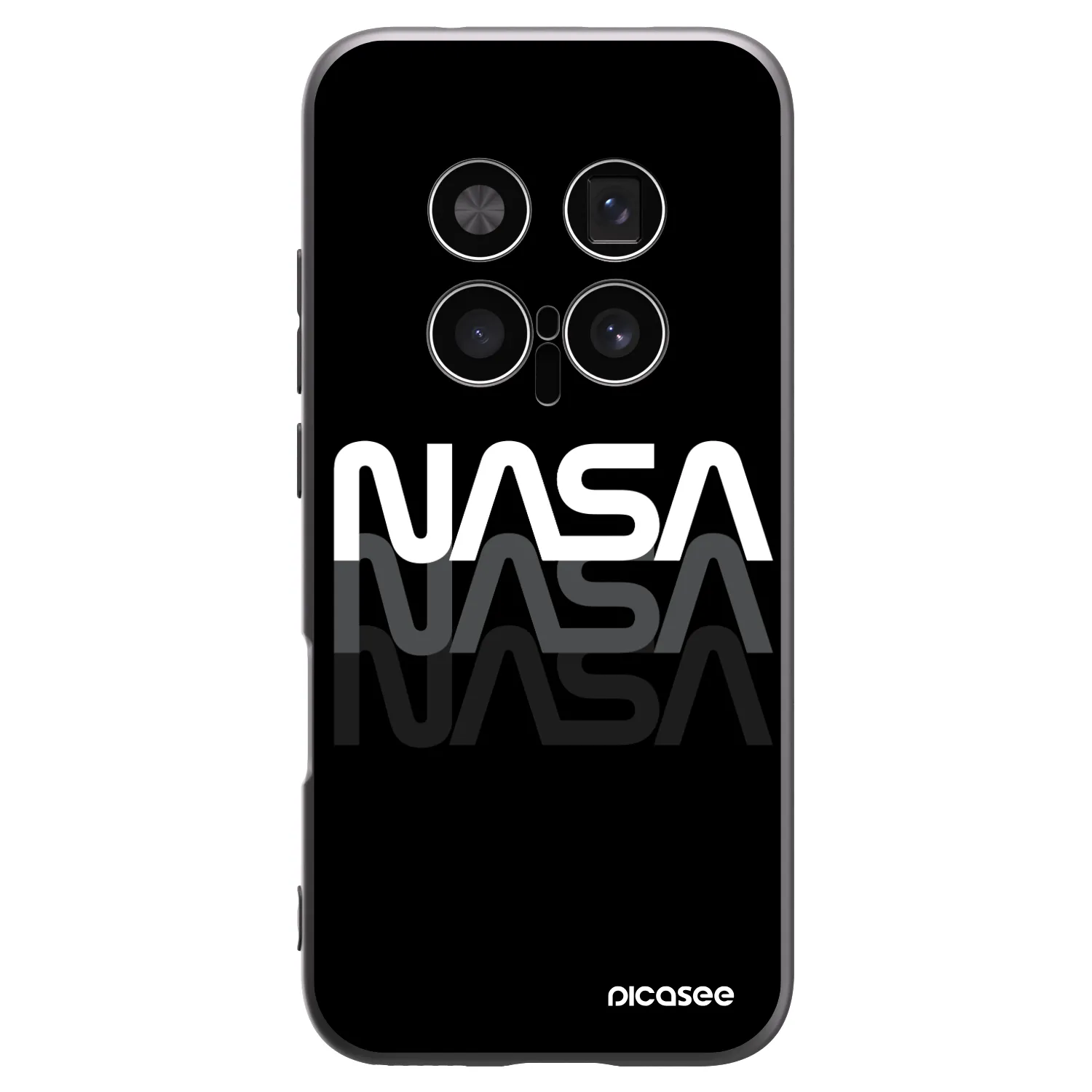 Picasee silikonski črni ovitek za Honor Magic8 Pro 5G - NASA Triple