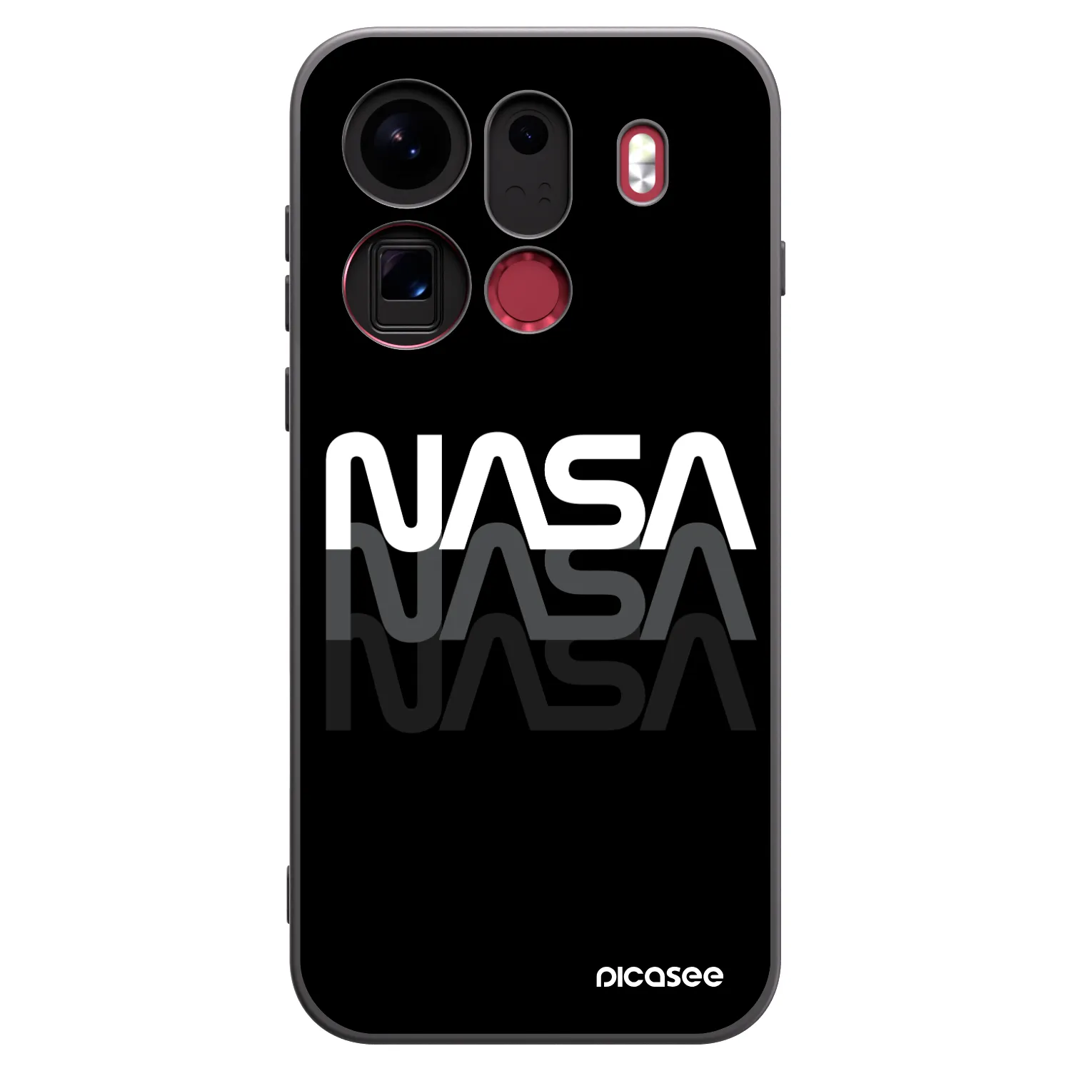 Picasee silikonski črni ovitek za OPPO Find X9 Pro - NASA Triple