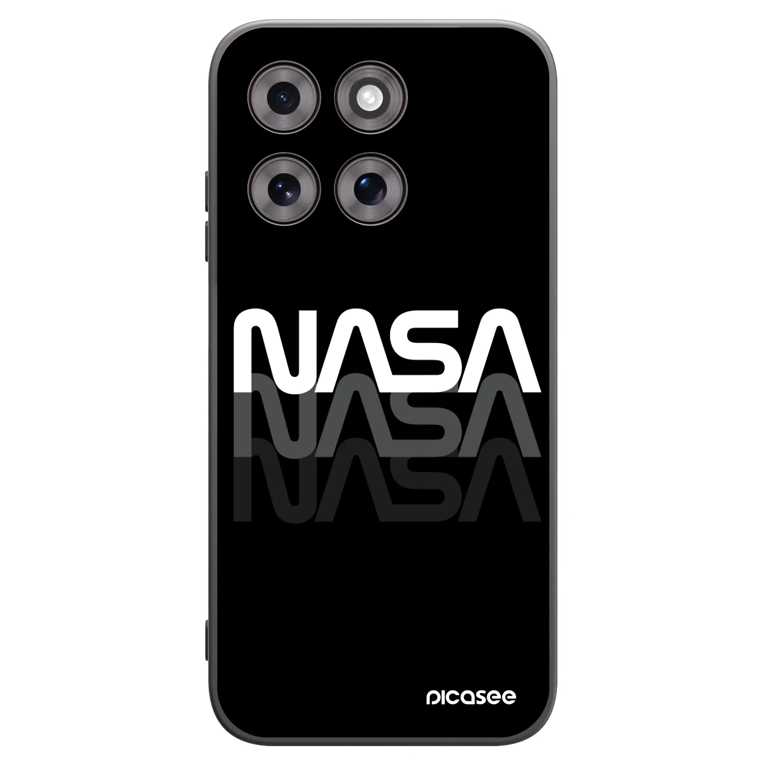 Picasee silikonski črni ovitek za Motorola Moto G77 - NASA Triple