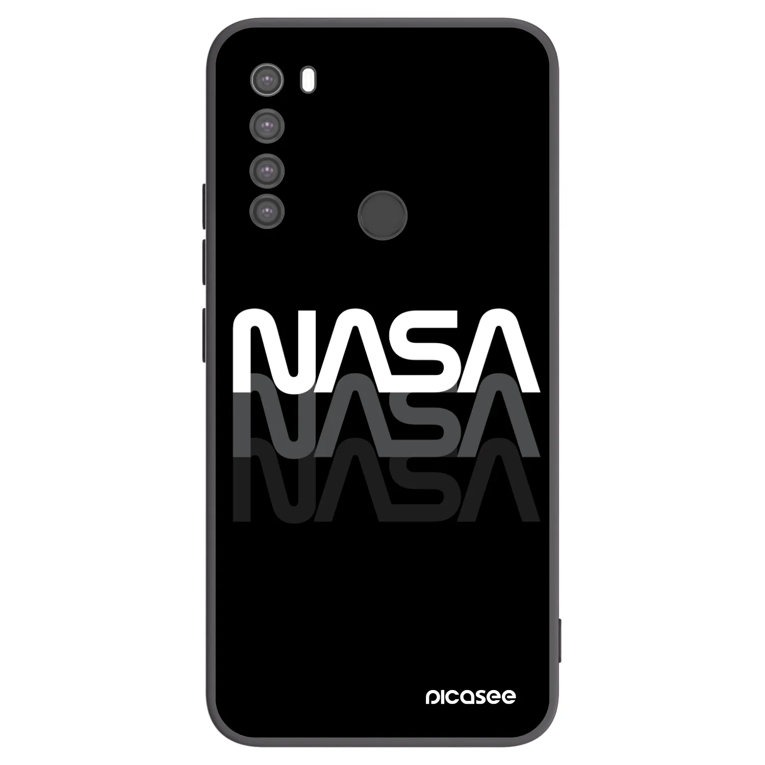 Picasee silikonski črni ovitek za Xiaomi Redmi Note 8 - NASA Triple