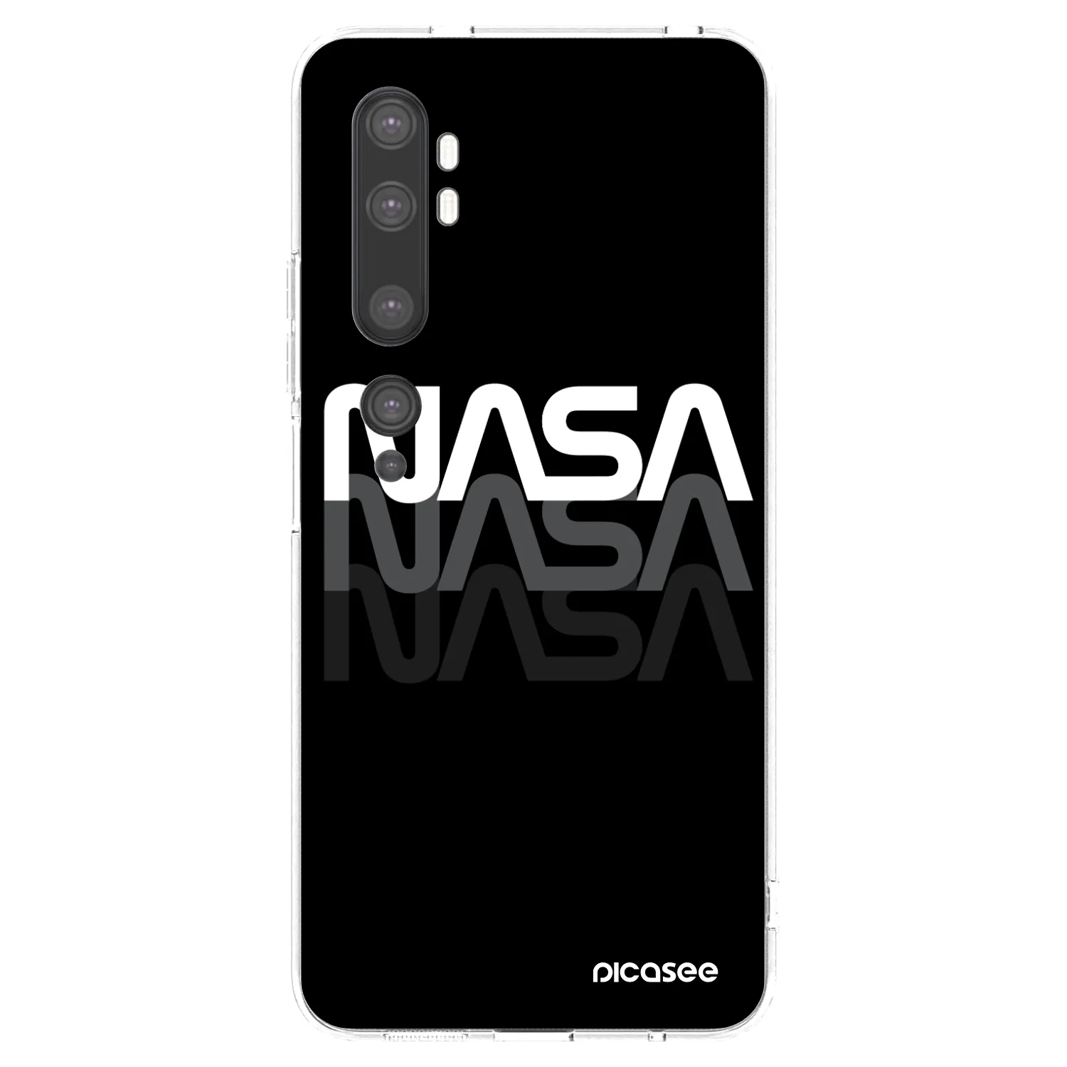 Picasee silikonski prozorni ovitek za Xiaomi Mi Note 10 (Pro) - NASA Triple