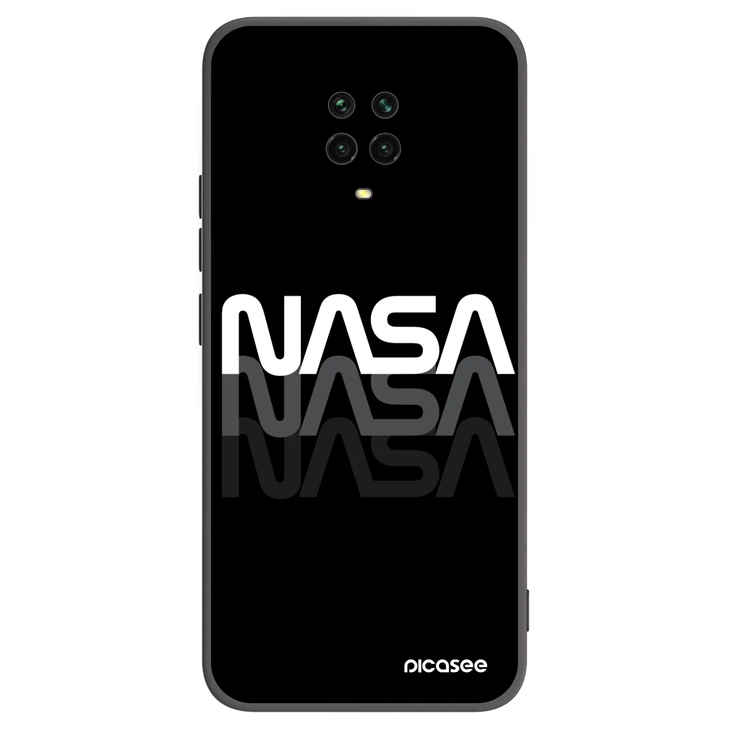 Picasee silikonski črni ovitek za Xiaomi Redmi Note 9 Pro - NASA Triple